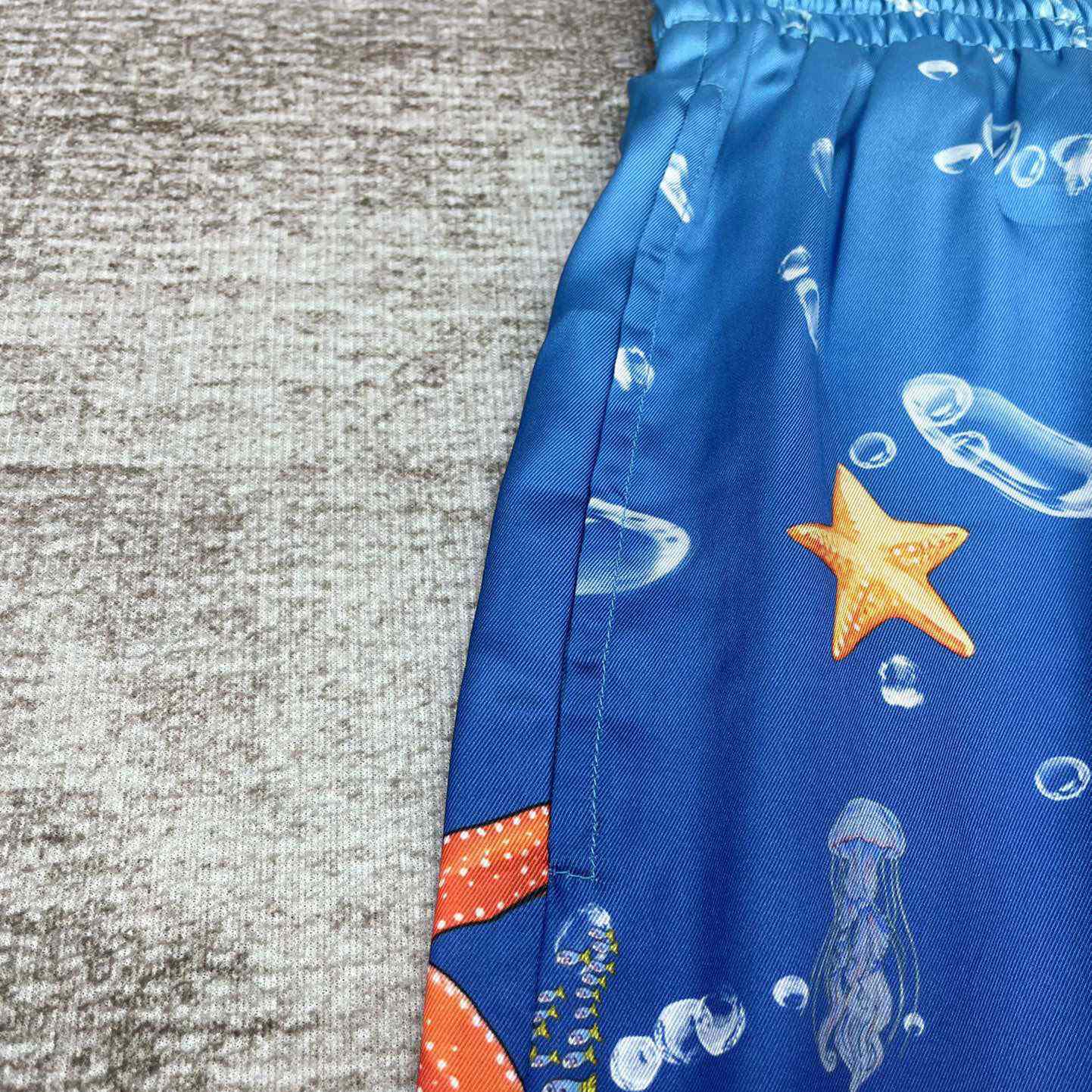 Casablanca Silk Drawstring Shorts 'Blue'   CA3455 - DopestKickz