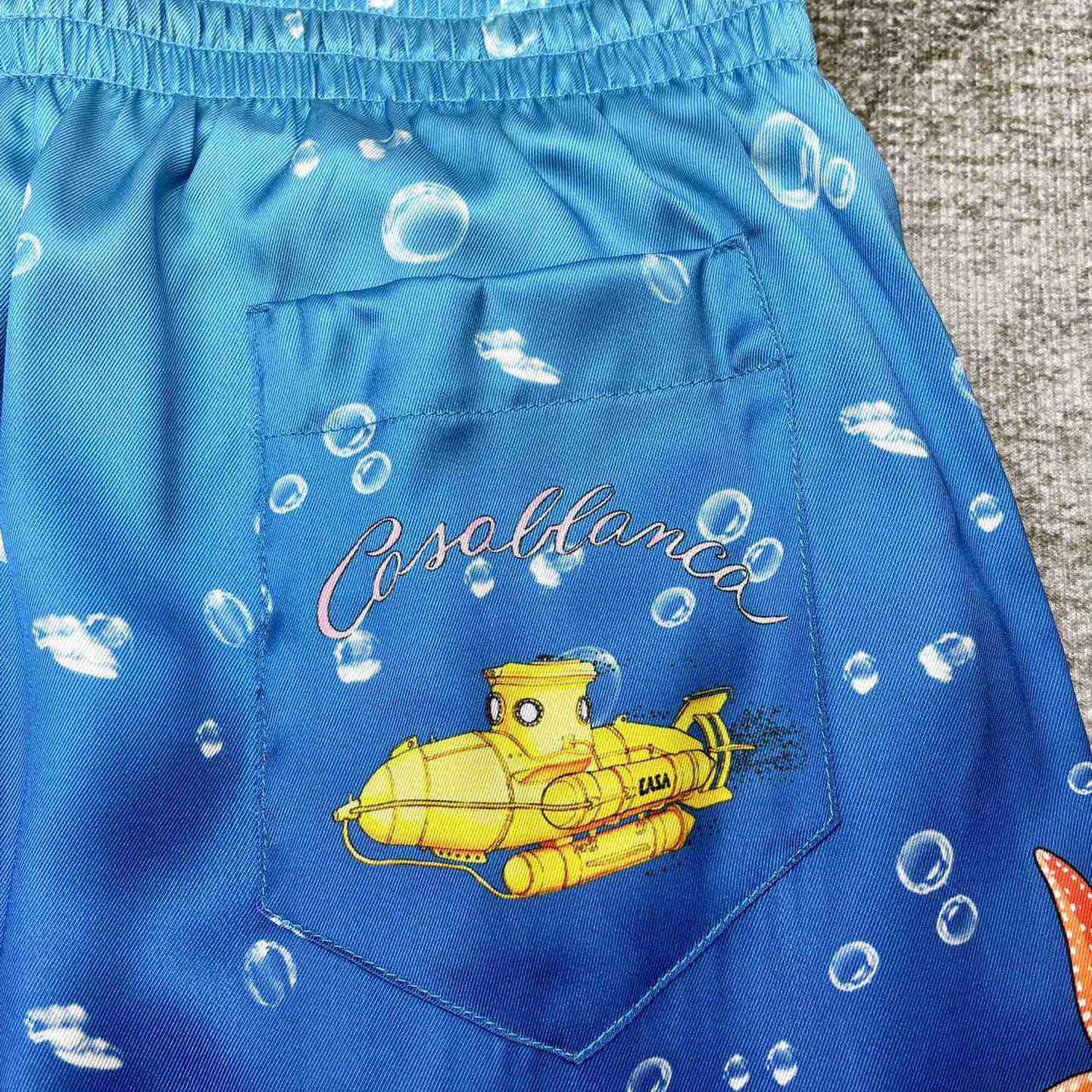 Casablanca Silk Drawstring Shorts 'Blue'   CA3455 - DopestKickz