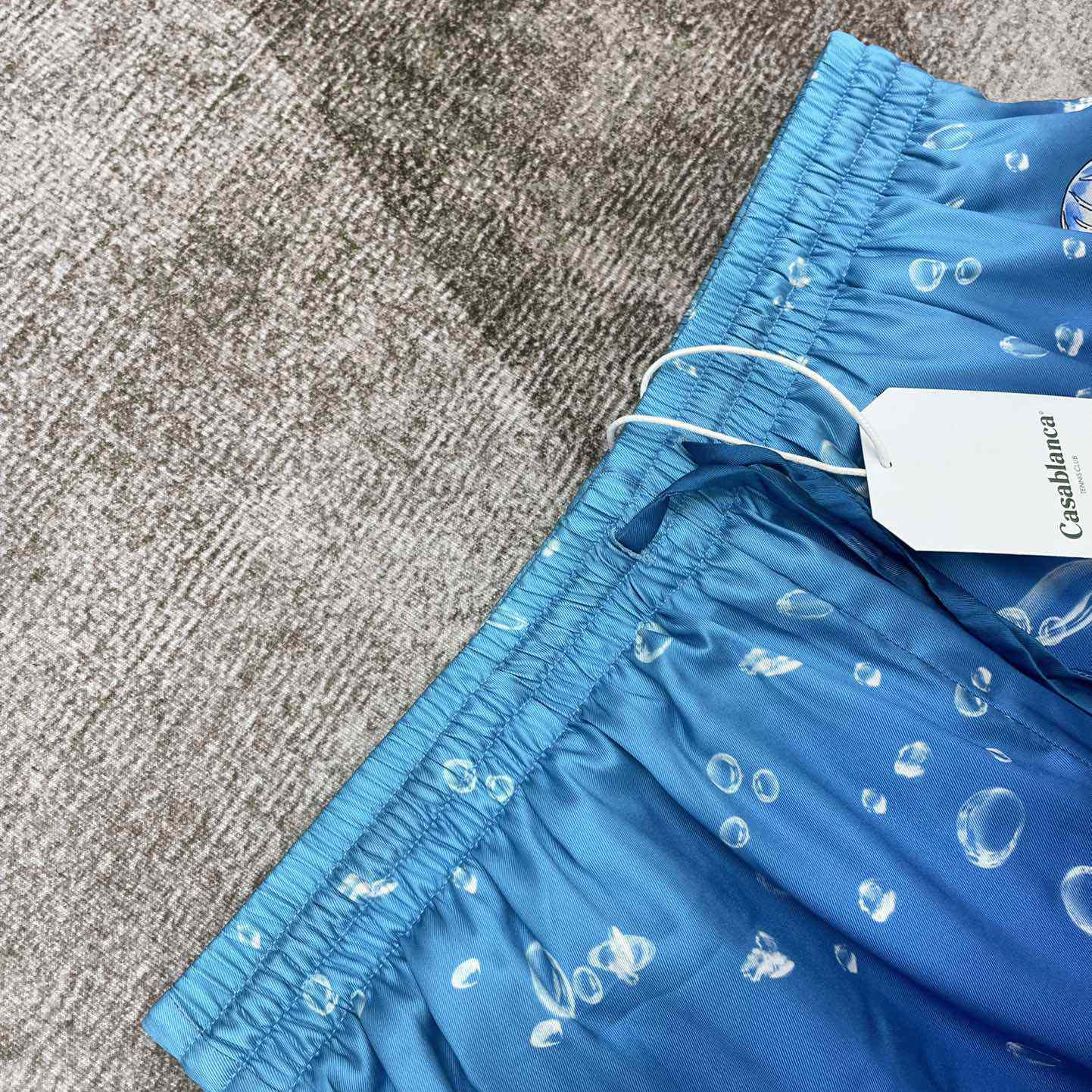 Casablanca Silk Drawstring Shorts 'Blue'   CA3455 - DopestKickz