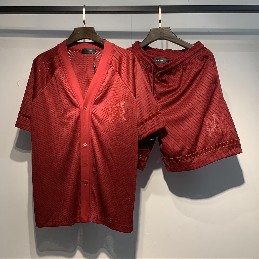 Amiri Baseball Shirt & Shorts - DopestKickz