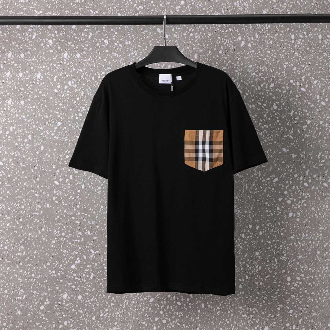 Burberry Check Pocket Cotton T-shirt - DopestKickz