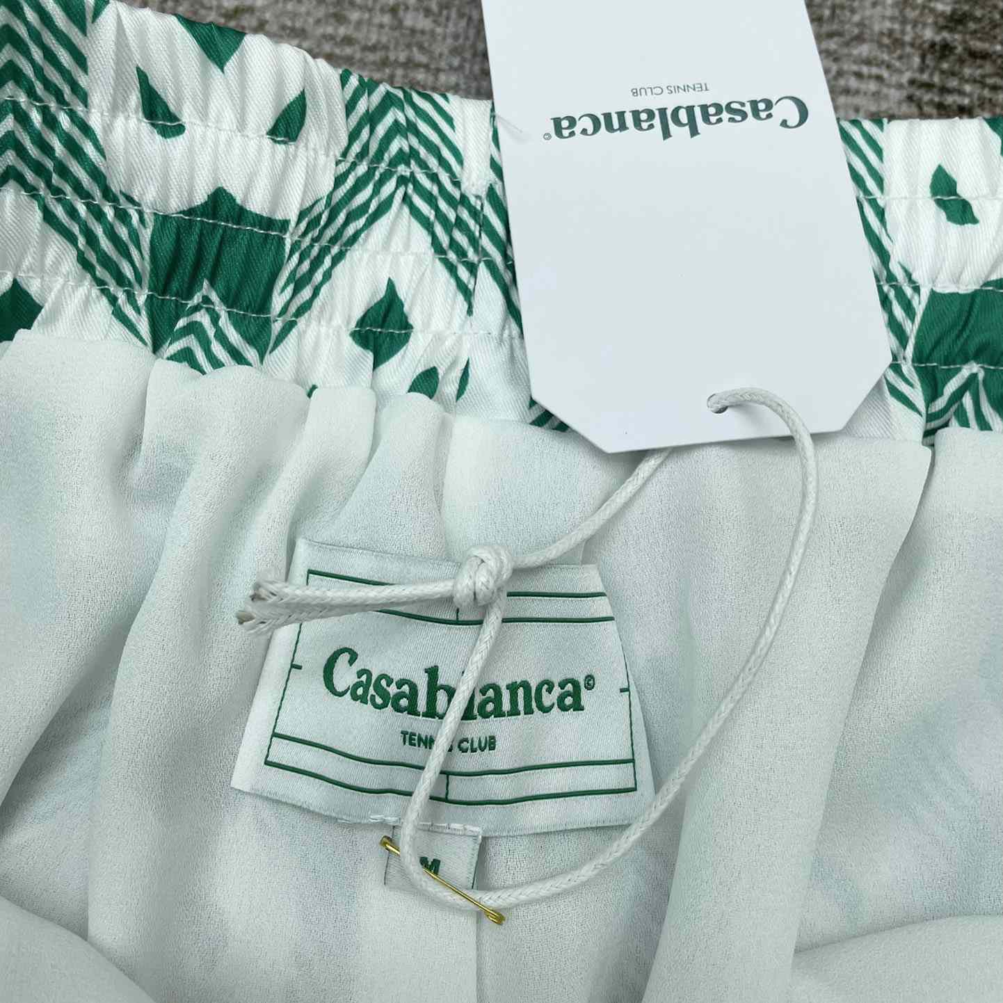 Casablanca Silk Shorts With Drawstring 'Heart Monogram Sport'     CA3483 - DopestKickz