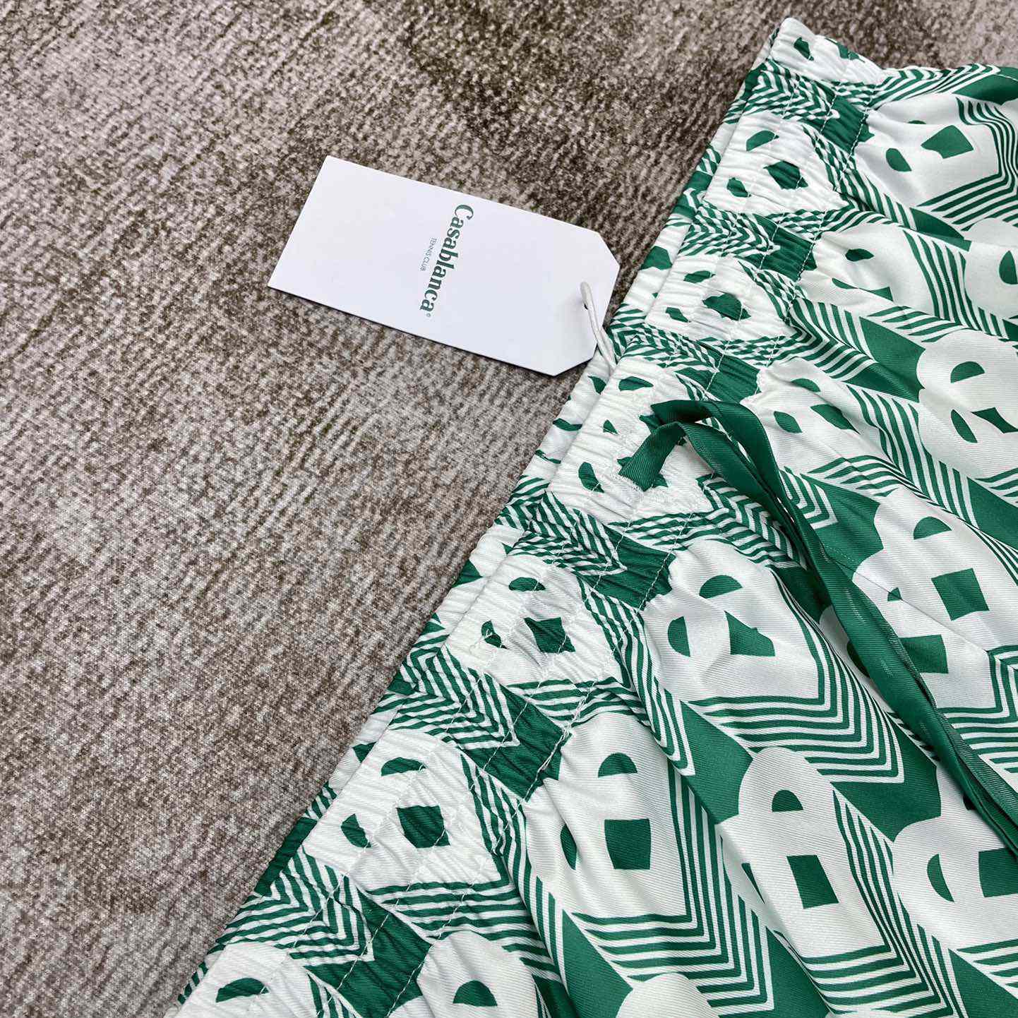 Casablanca Silk Shorts With Drawstring 'Heart Monogram Sport'     CA3483 - DopestKickz