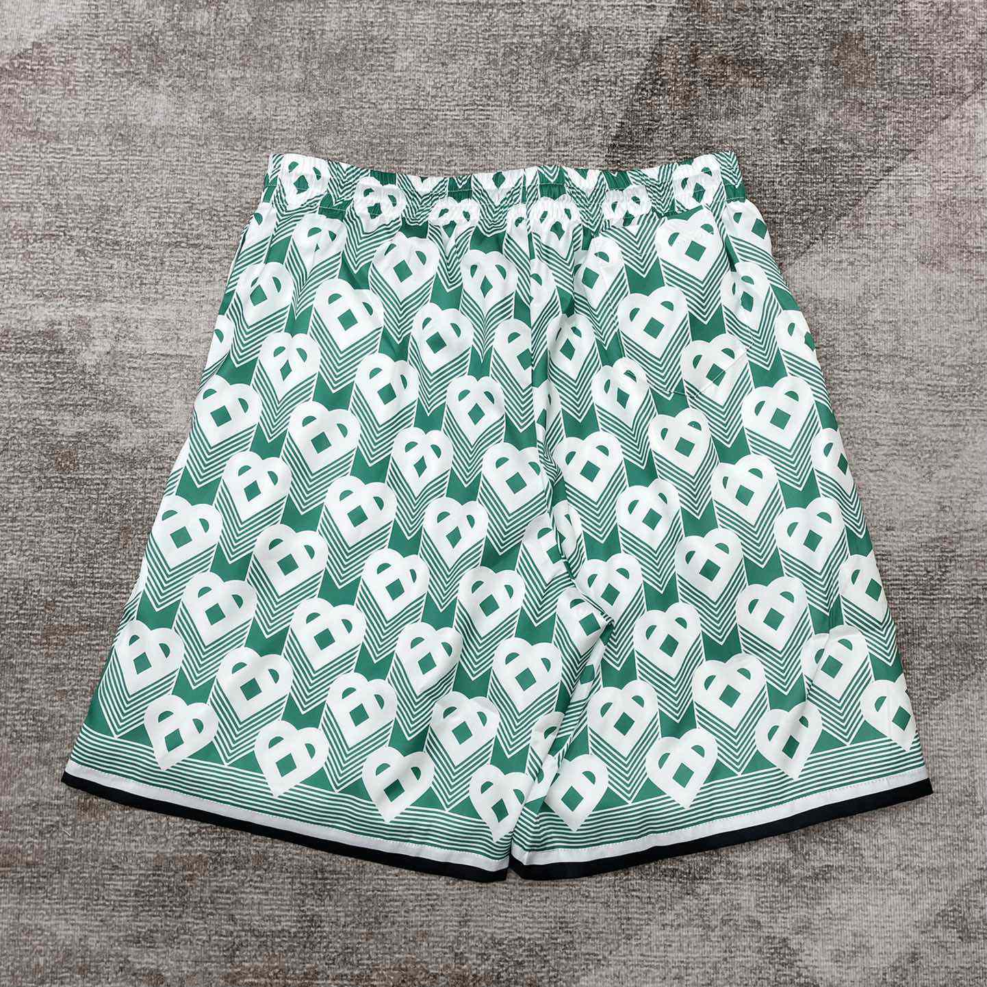Casablanca Silk Shorts With Drawstring 'Heart Monogram Sport'     CA3483 - DopestKickz