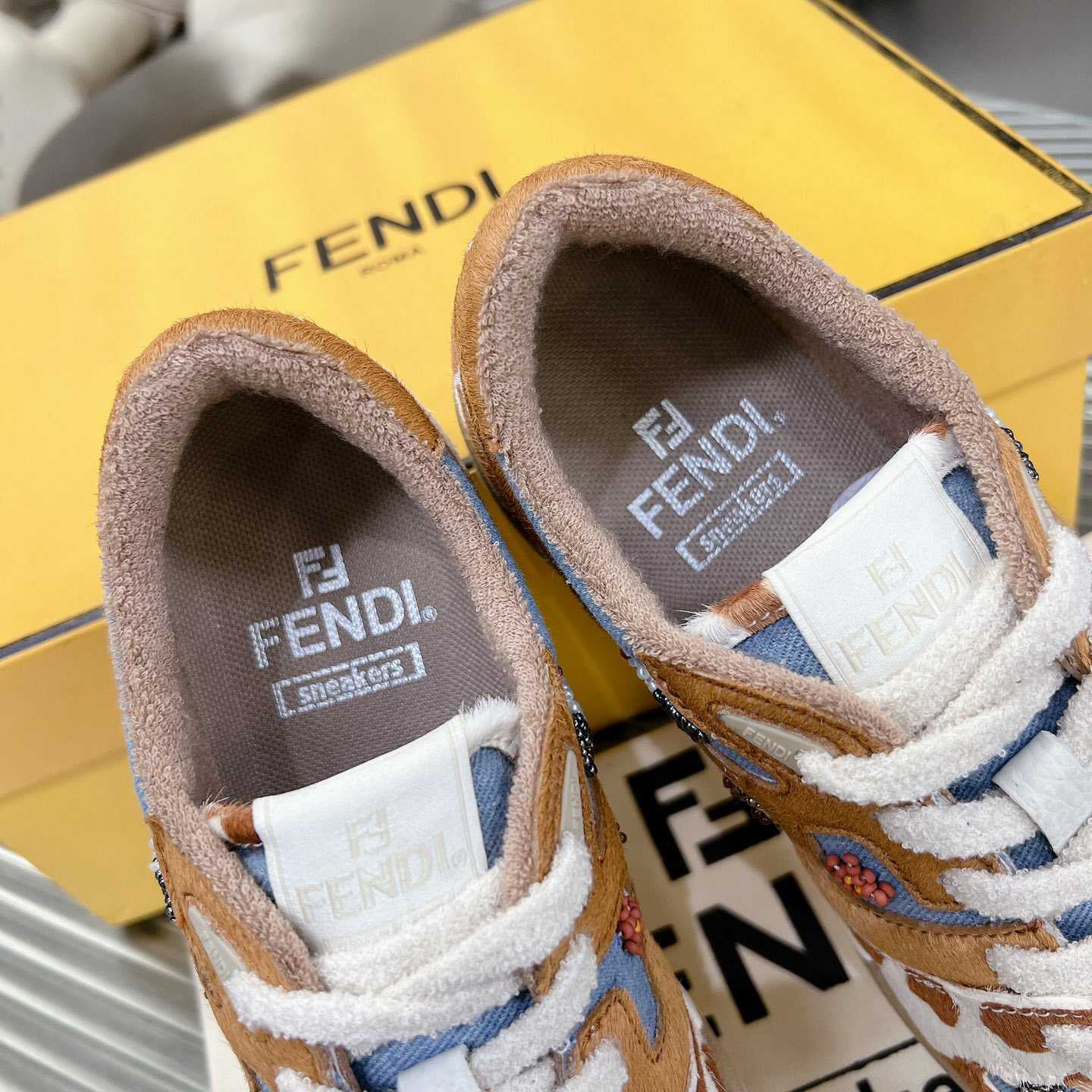 Fendi Match 'Cow Print Denim' - DopestKickz