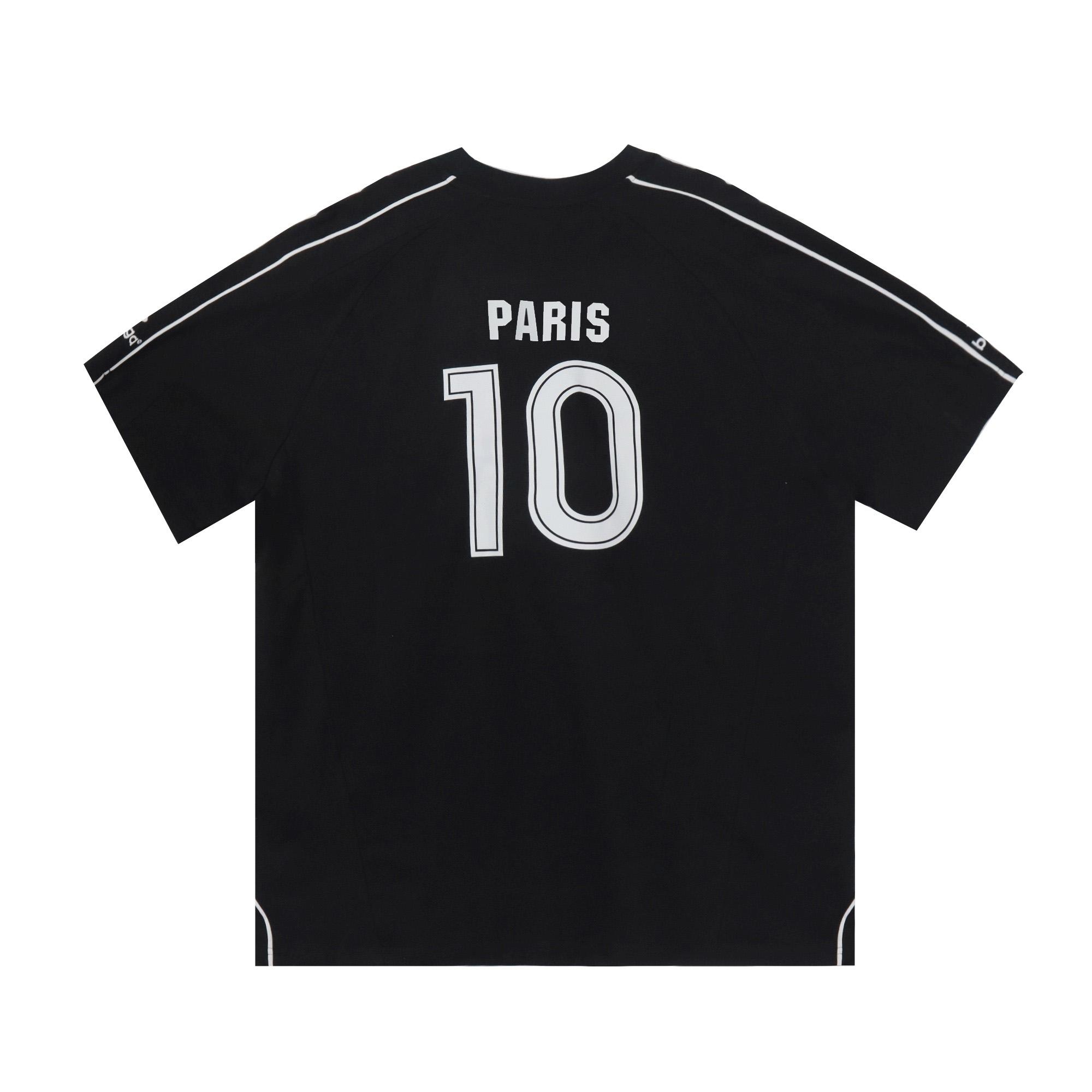 Balenciaga Paris Soccer T-Shirt Oversized In Black - DopestKickz