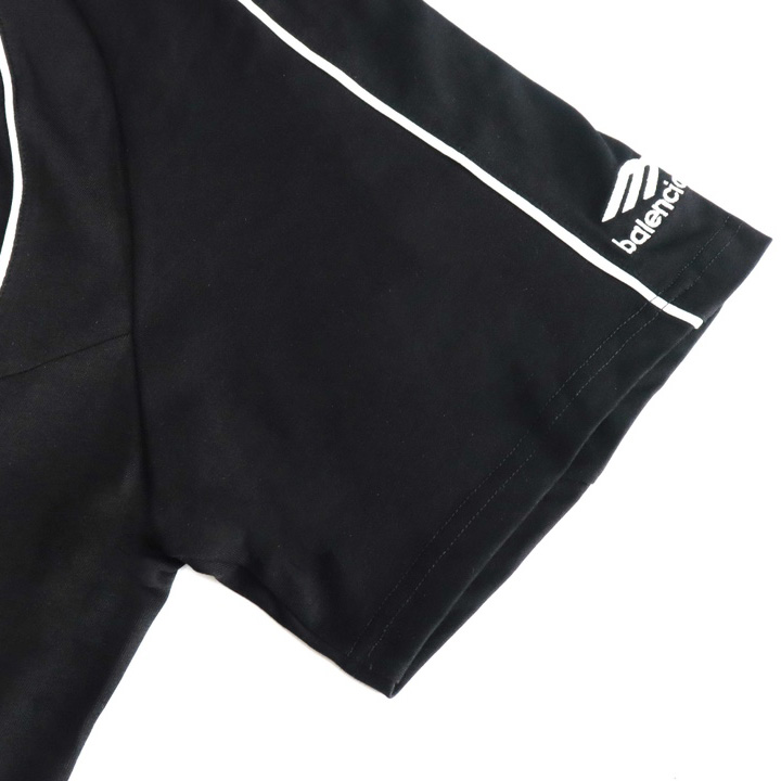 Balenciaga Paris Soccer T-Shirt Oversized In Black - DopestKickz