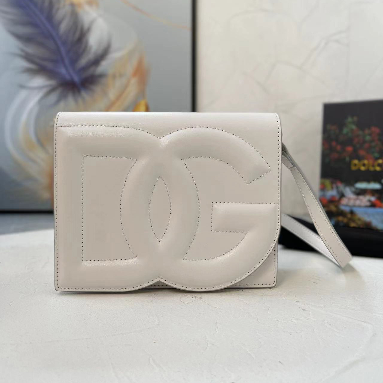 Dolce & Gabbana Calfskin DG Logo Crossbody Bag  (16 x 20 x 5.5cm) - DopestKickz