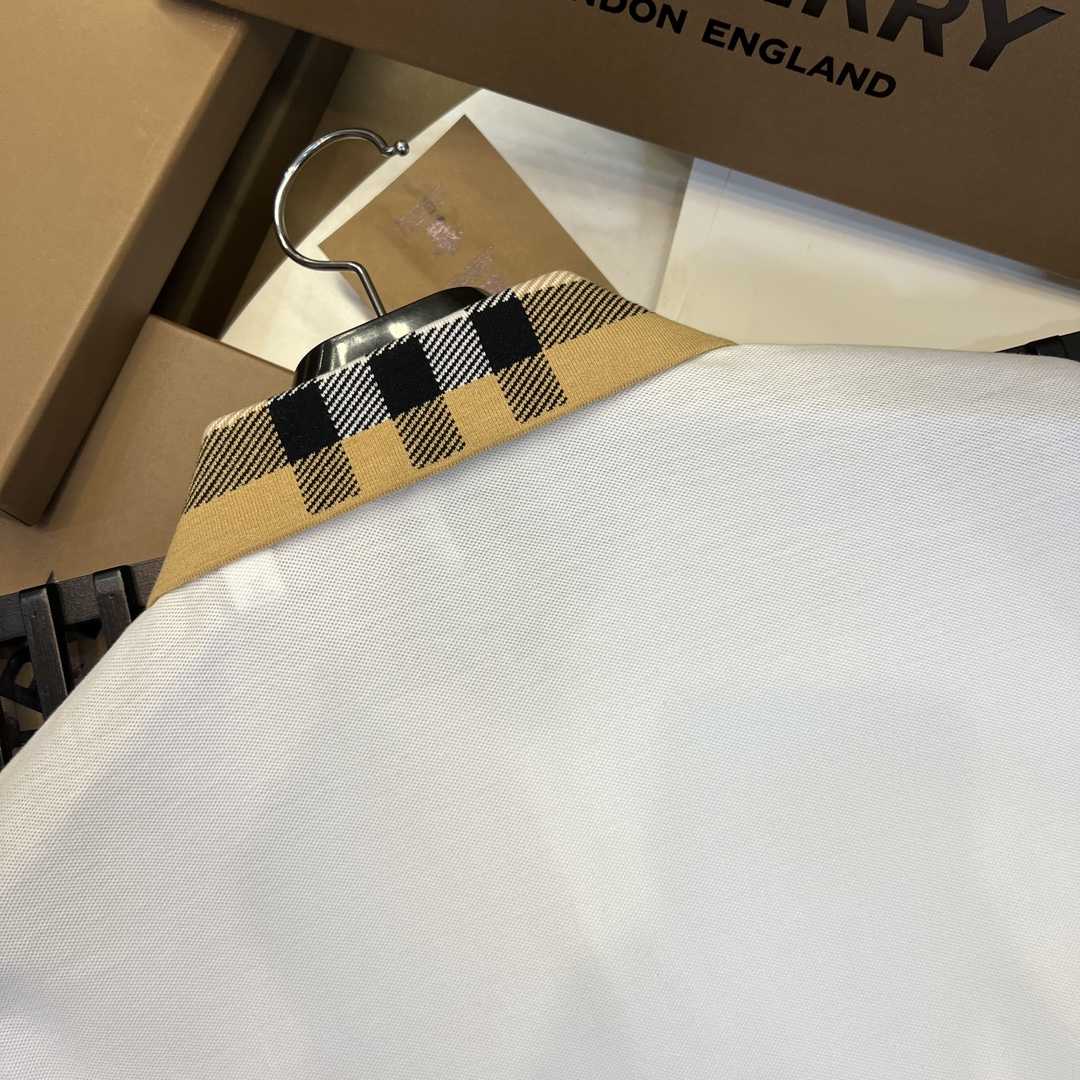 Burberry Check Collar Cotton Polo Shirt - DopestKickz