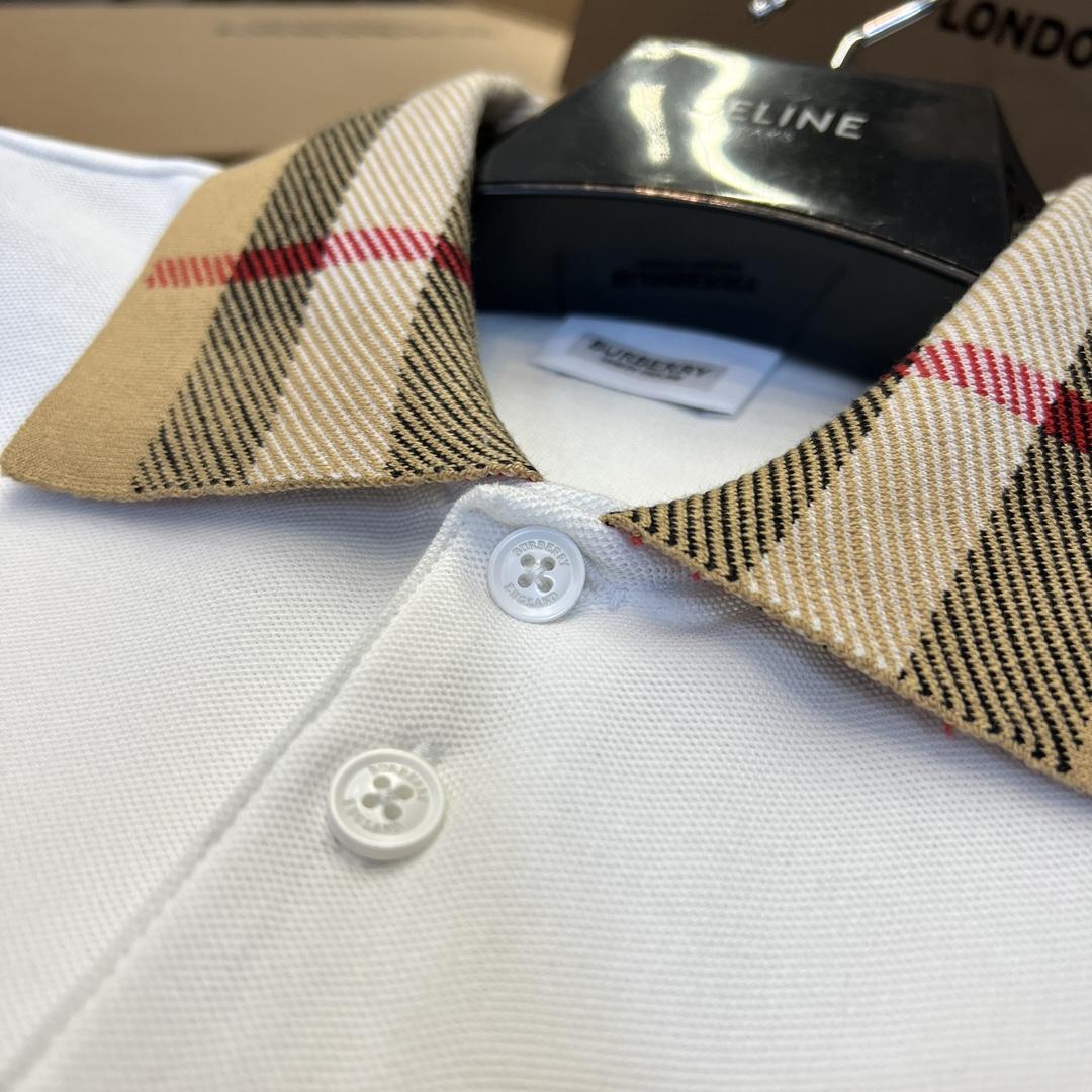 Burberry Check Collar Cotton Polo Shirt - DopestKickz
