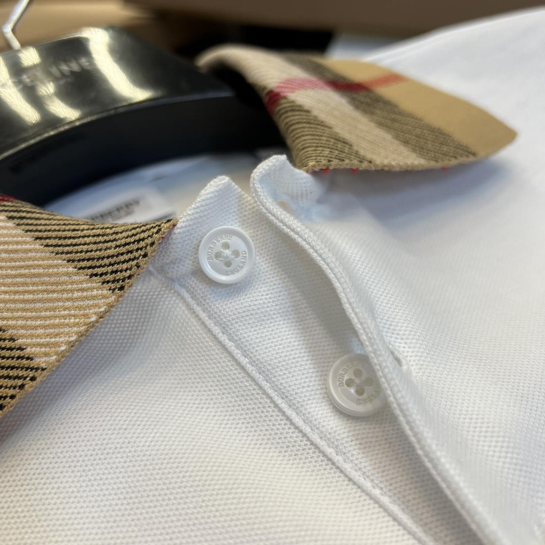 Burberry Check Collar Cotton Polo Shirt - DopestKickz