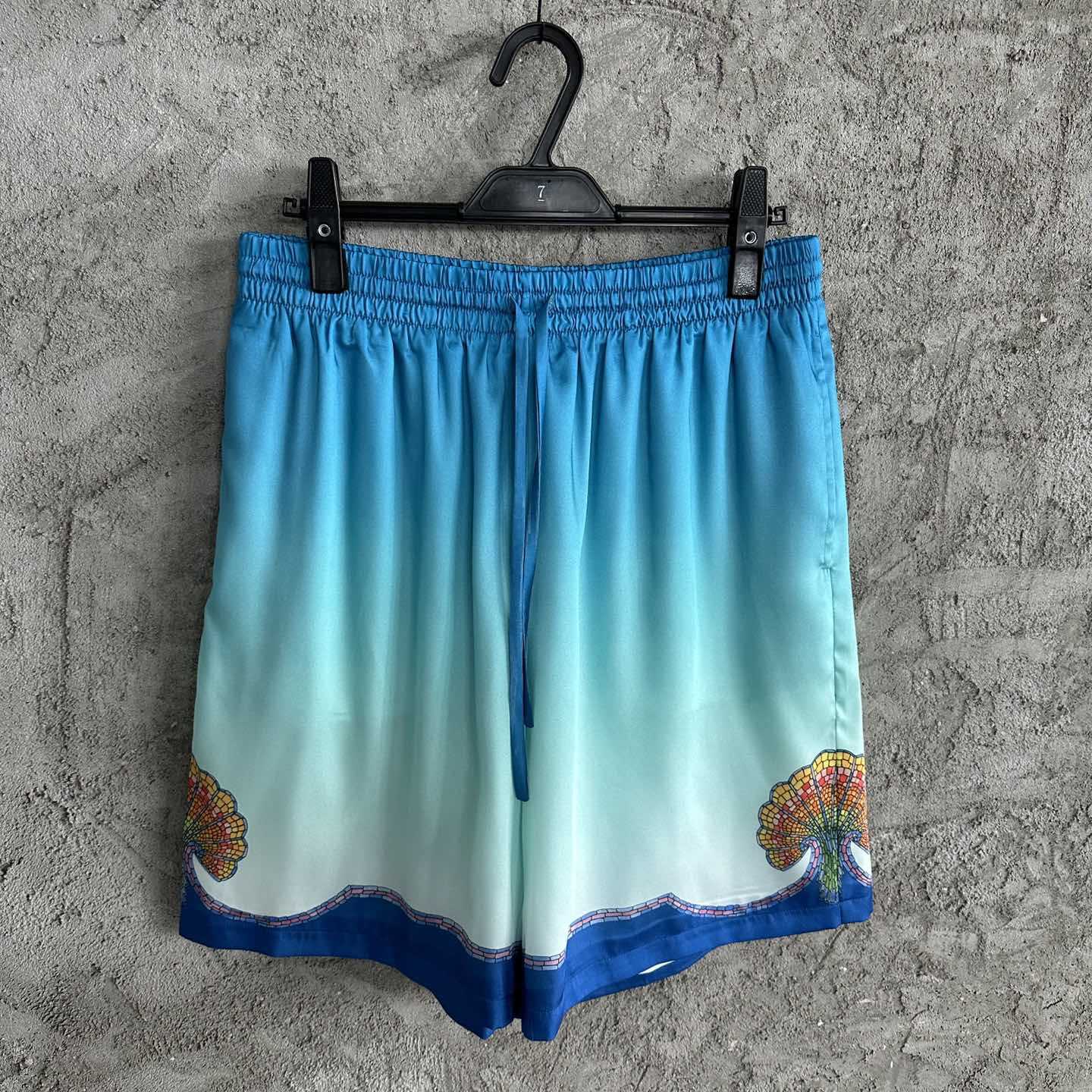 Casablanca Silk Shorts With Drawstring 'Coquillage Color' - DopestKickz