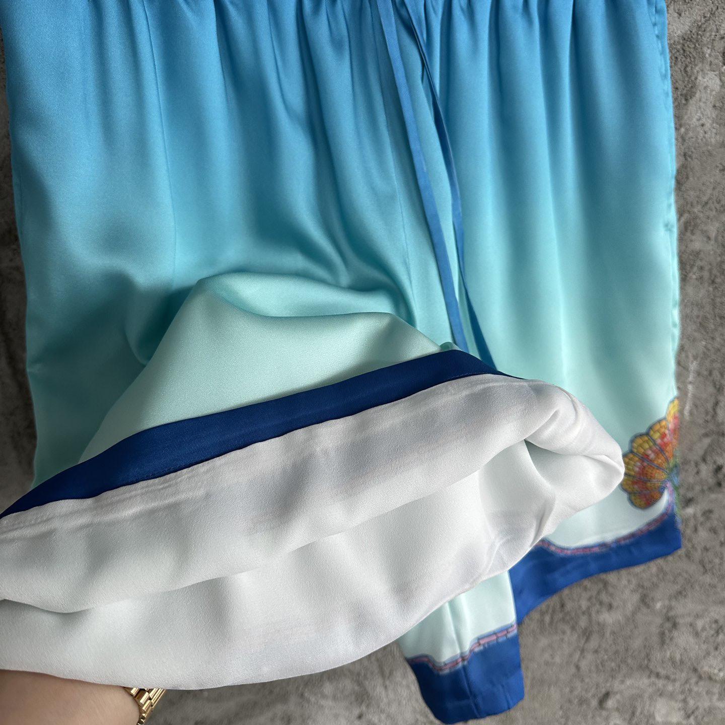 Casablanca Silk Shorts With Drawstring 'Coquillage Color' - DopestKickz