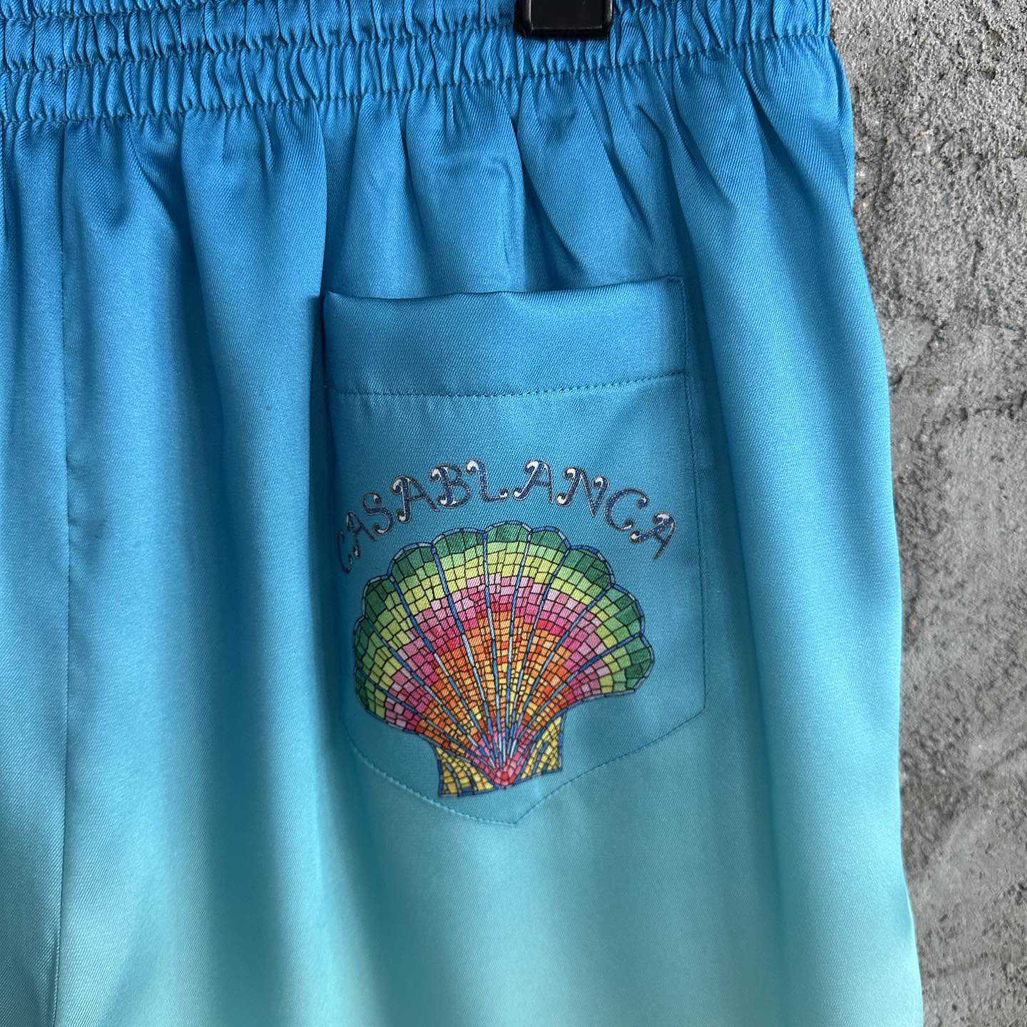 Casablanca Silk Shorts With Drawstring 'Coquillage Color' - DopestKickz