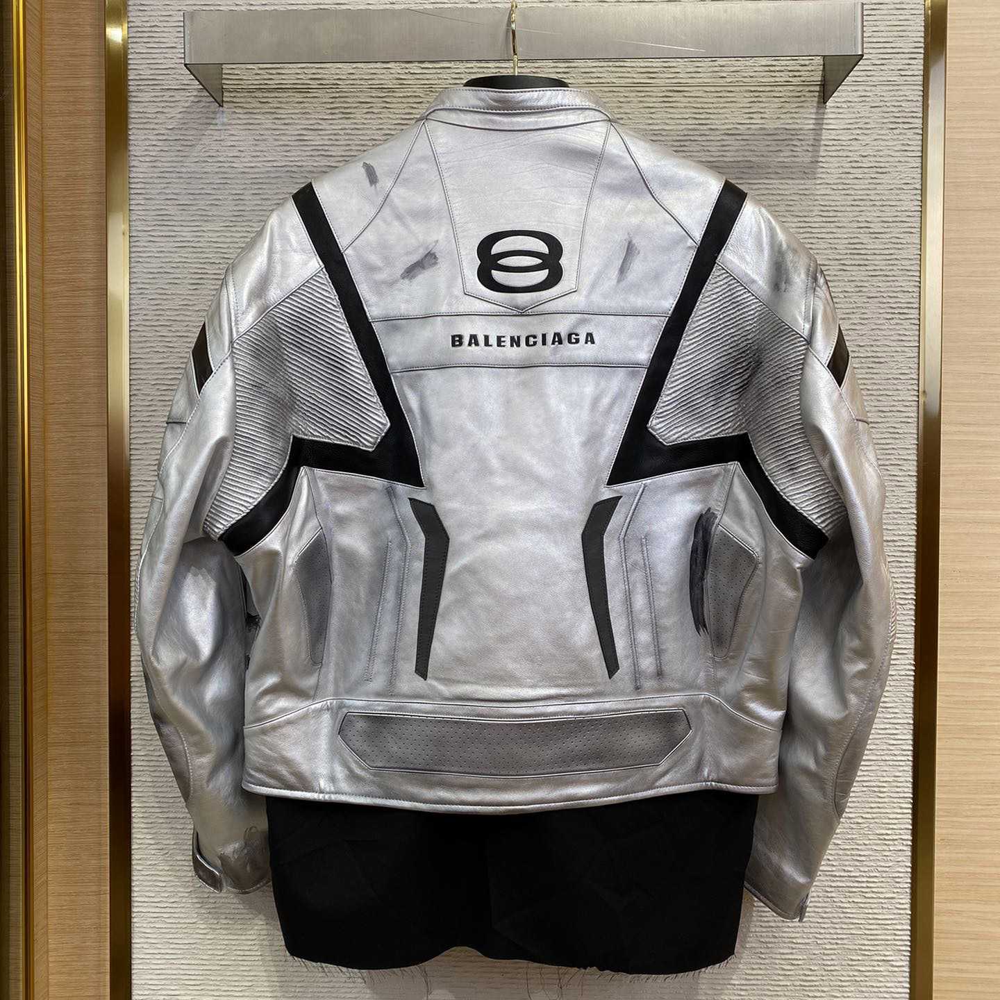 Balenciaga Unity Sports Icon Racer Jacket In Silver - DopestKickz