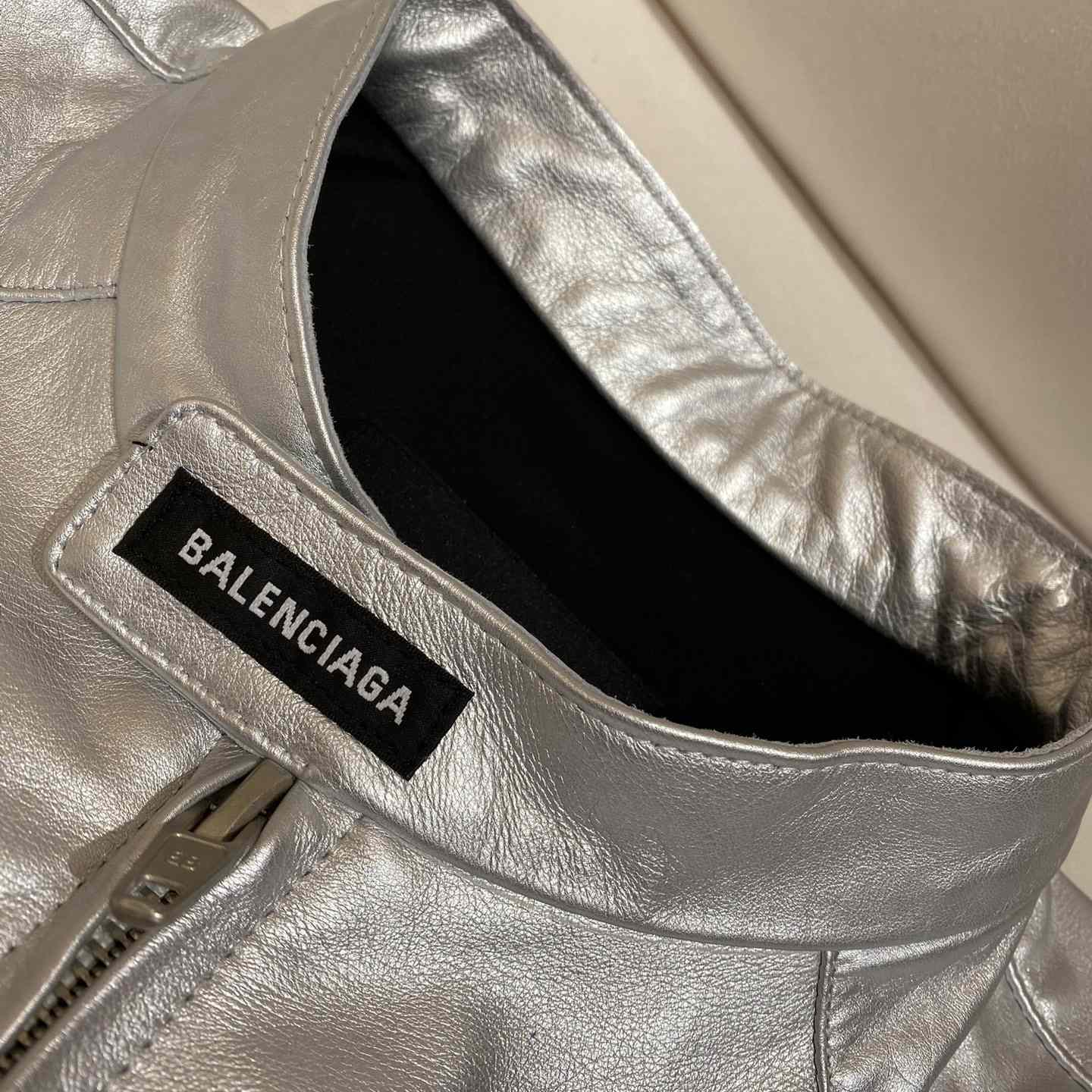 Balenciaga Unity Sports Icon Racer Jacket In Silver - DopestKickz