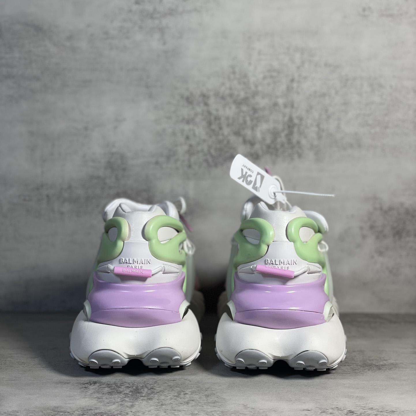 Balmain Pink Unicorn Panelled Sneakers - DopestKickz