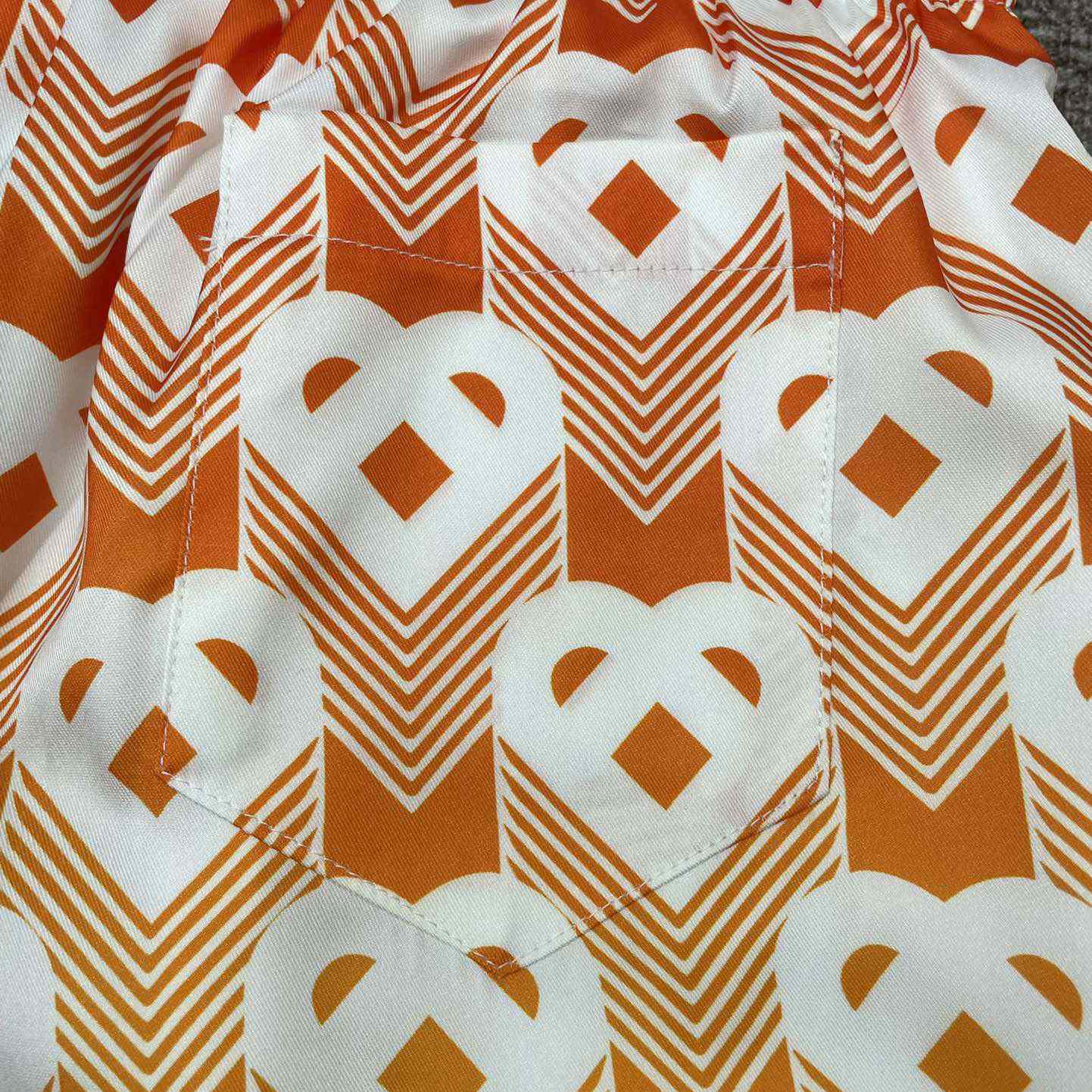 Casablanca Silk Shorts With Drawstring 'Heart Monogram Gradient'   CA3485 - DopestKickz