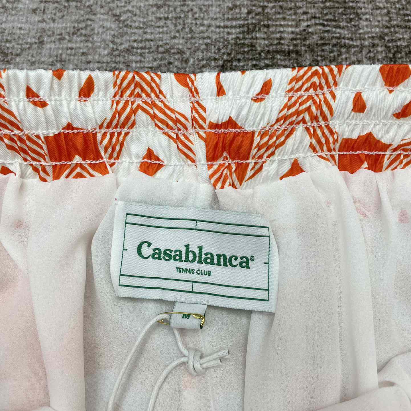 Casablanca Silk Shorts With Drawstring 'Heart Monogram Gradient'   CA3485 - DopestKickz