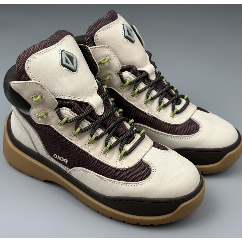 Dior Dean Ankle Boot 'Beige Burgundy' - DopestKickz
