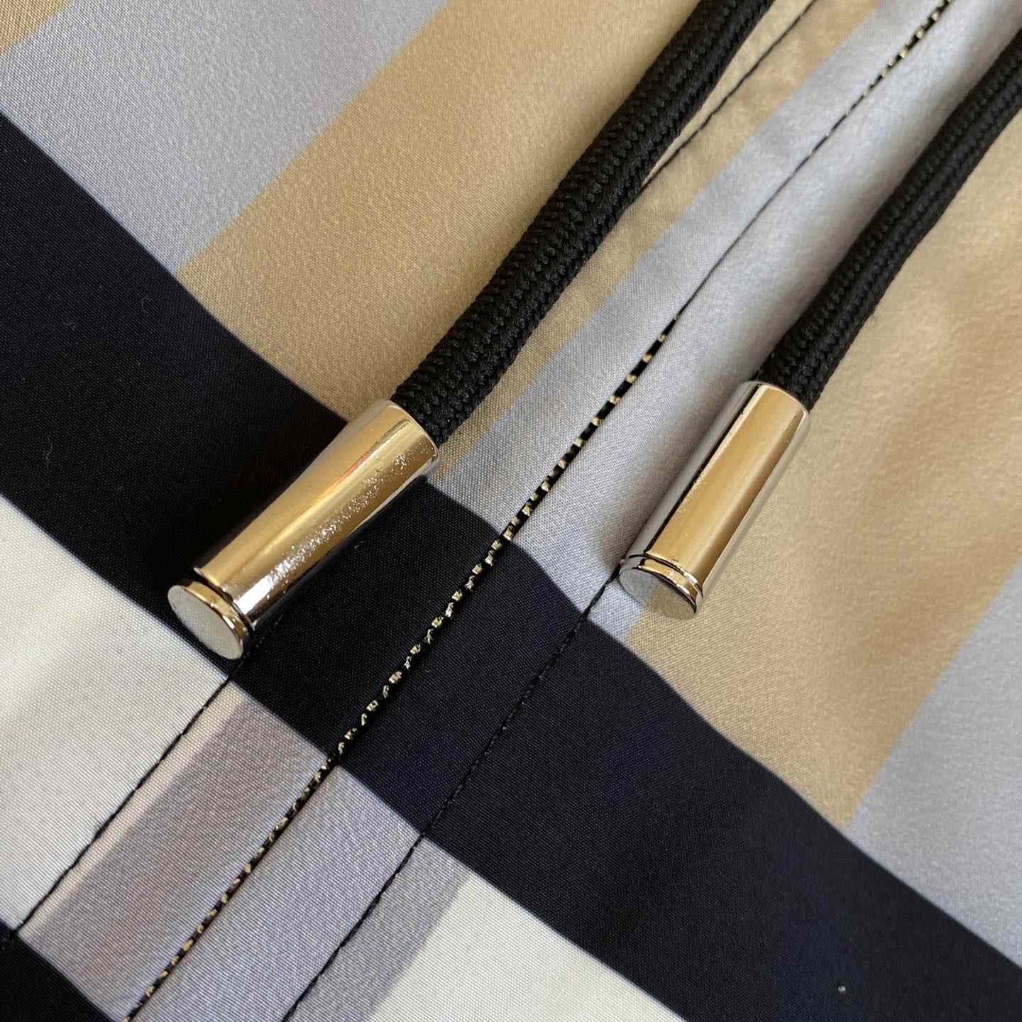 Burberry Sliced Check Nylon Hooded Jacket - DopestKickz