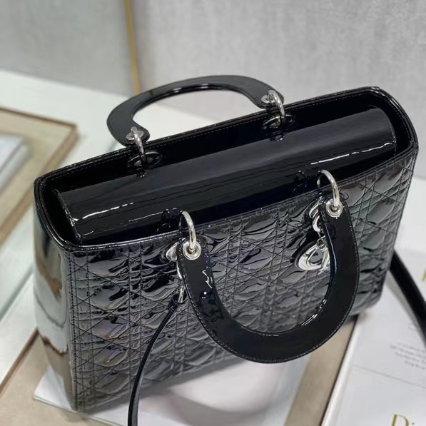 Dior Lady Dior Large Top Handle Bag  (32-25-11cm) - DopestKickz