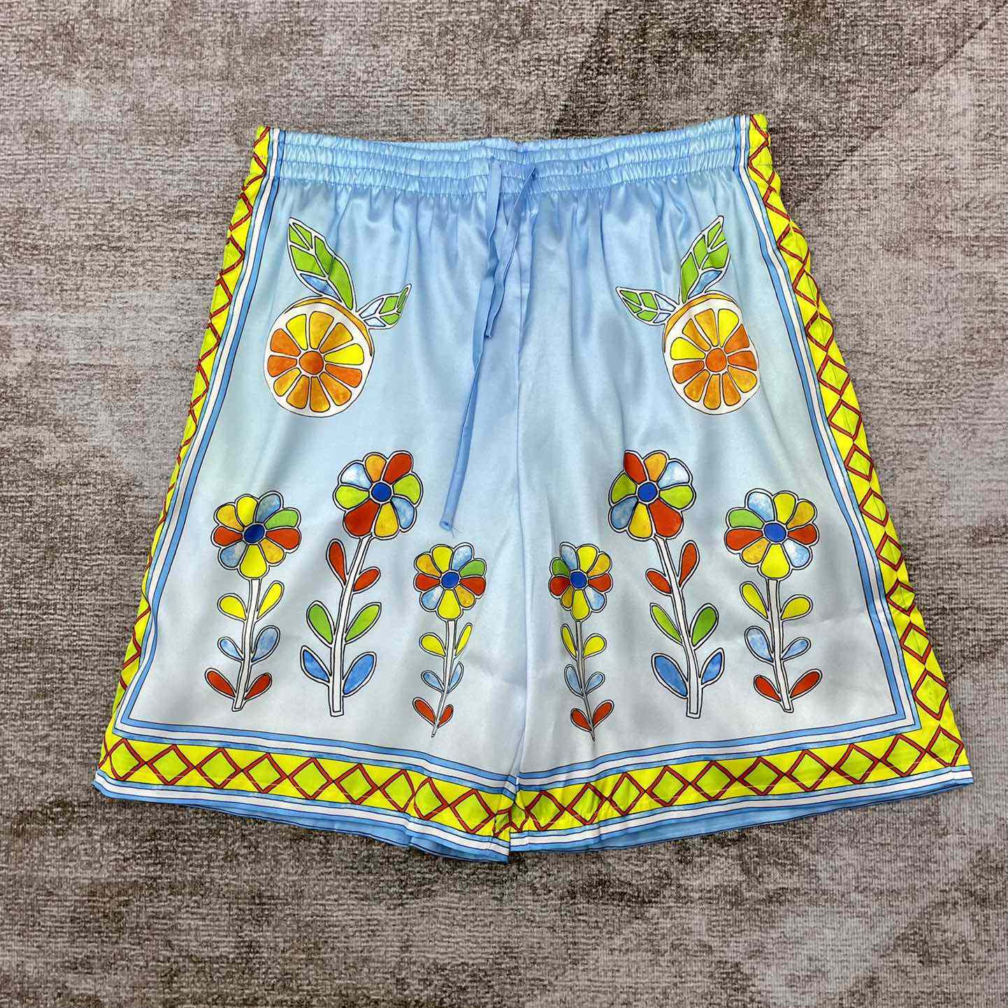 Casablanca Silk Shorts With Drawstrings    CA3487 - DopestKickz
