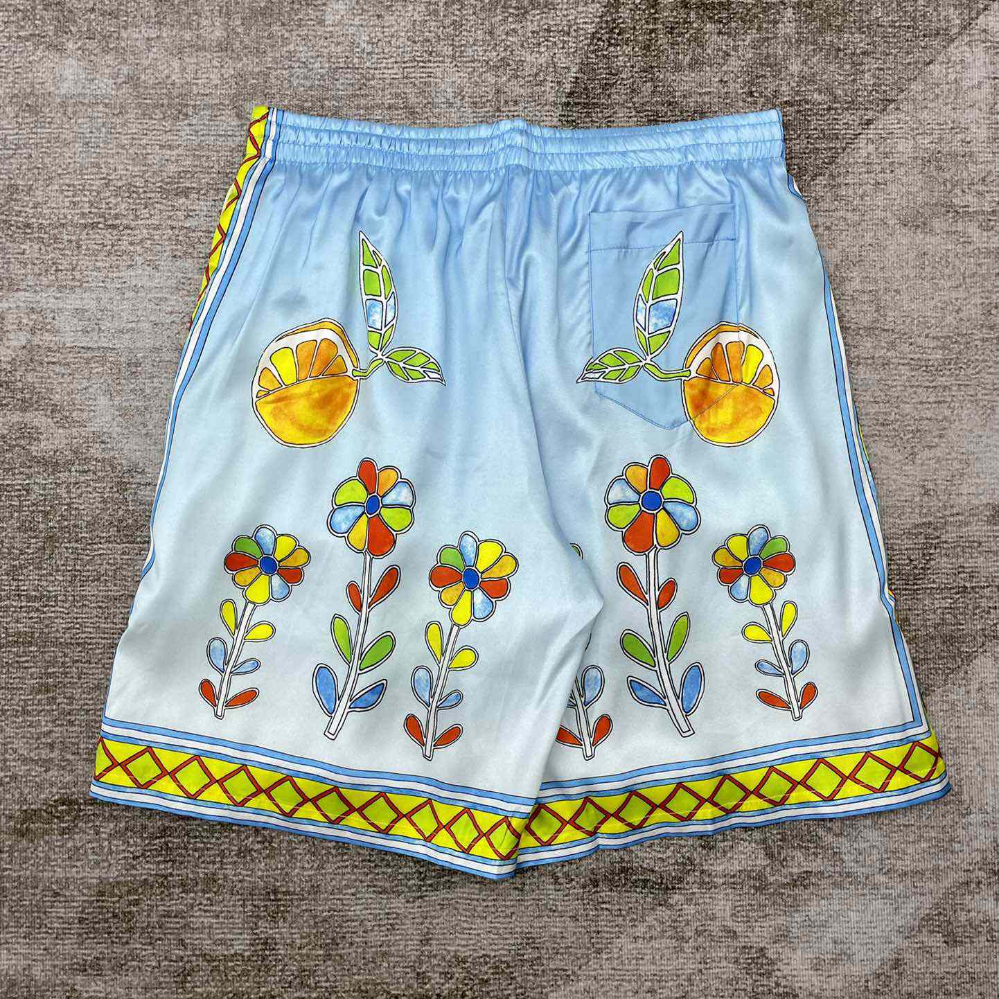 Casablanca Silk Shorts With Drawstrings    CA3487 - DopestKickz