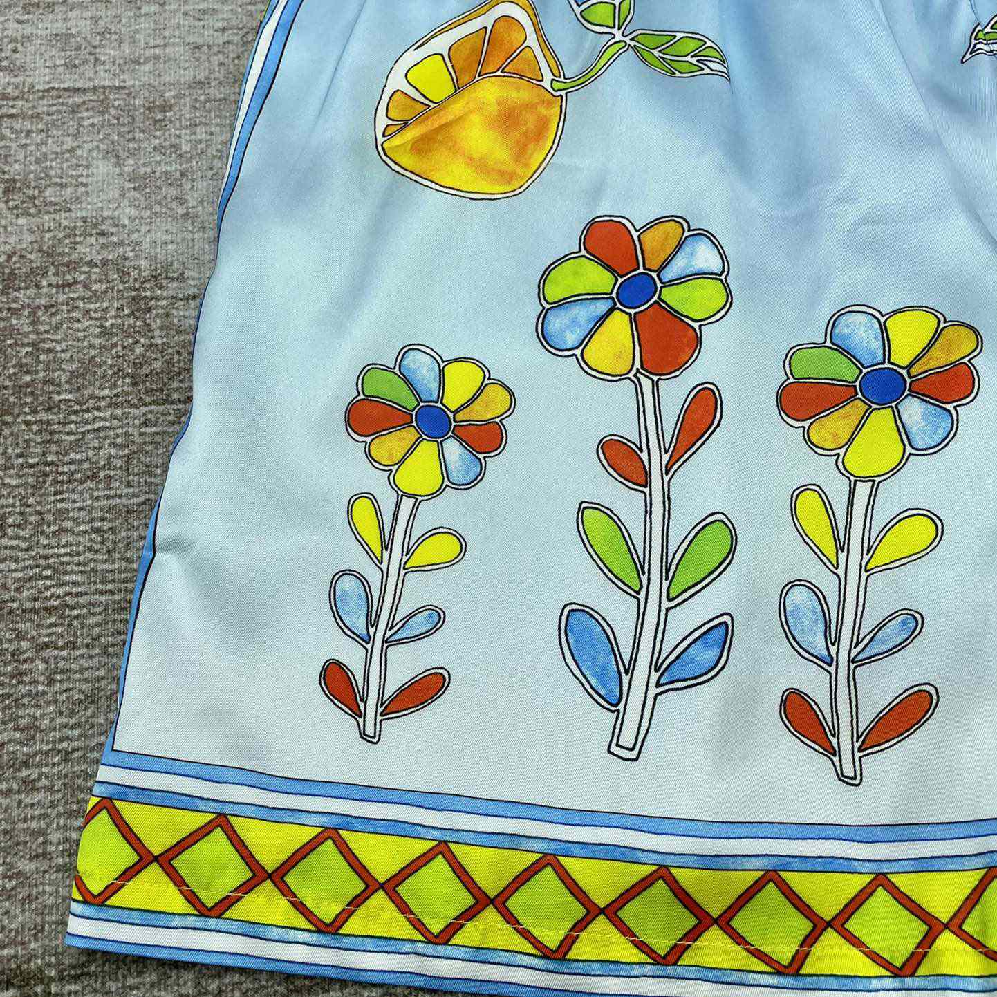 Casablanca Silk Shorts With Drawstrings    CA3487 - DopestKickz
