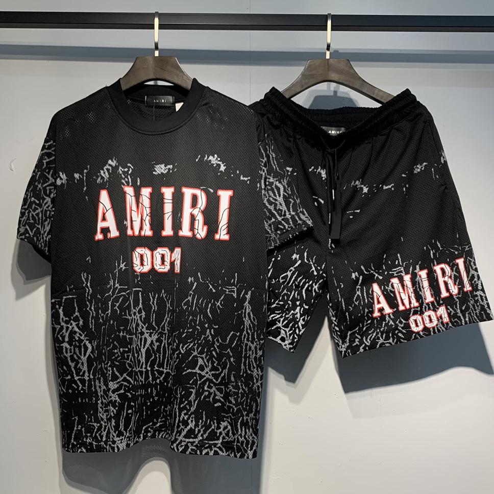 Amiri Logo Cotton Shorts & Tee - DopestKickz