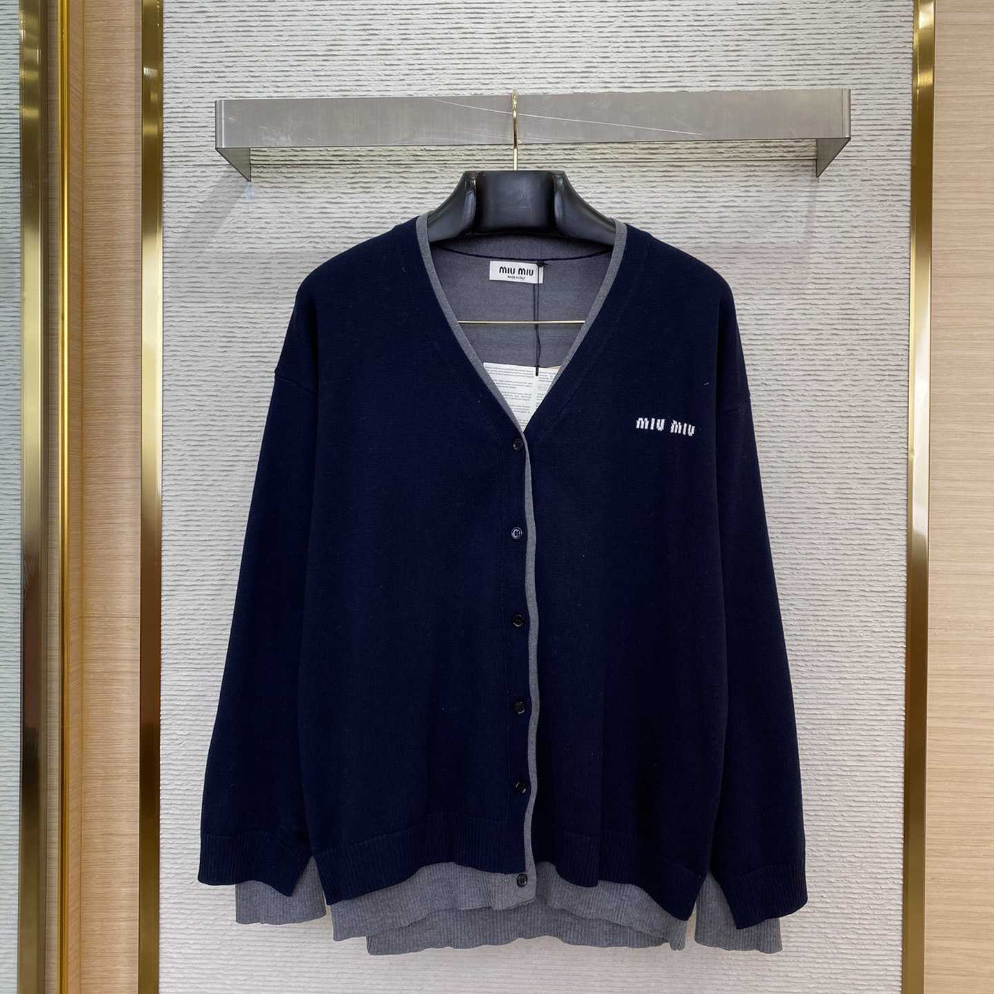 Miu Miu Silk Cashmere Cardigan Sweater - DopestKickz