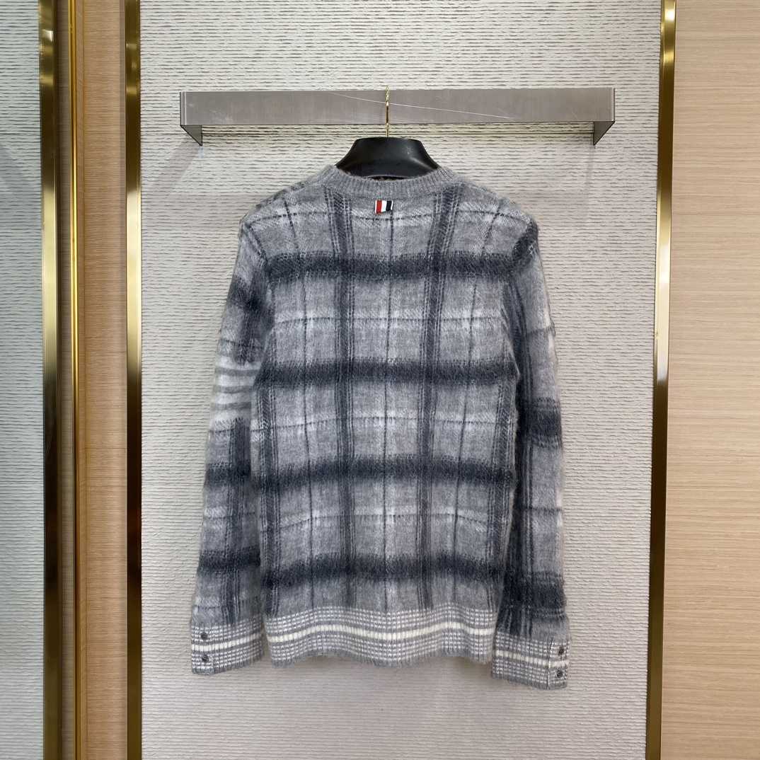 Thom Browne Jacquard-knit Mohair-blend Sweater - DopestKickz