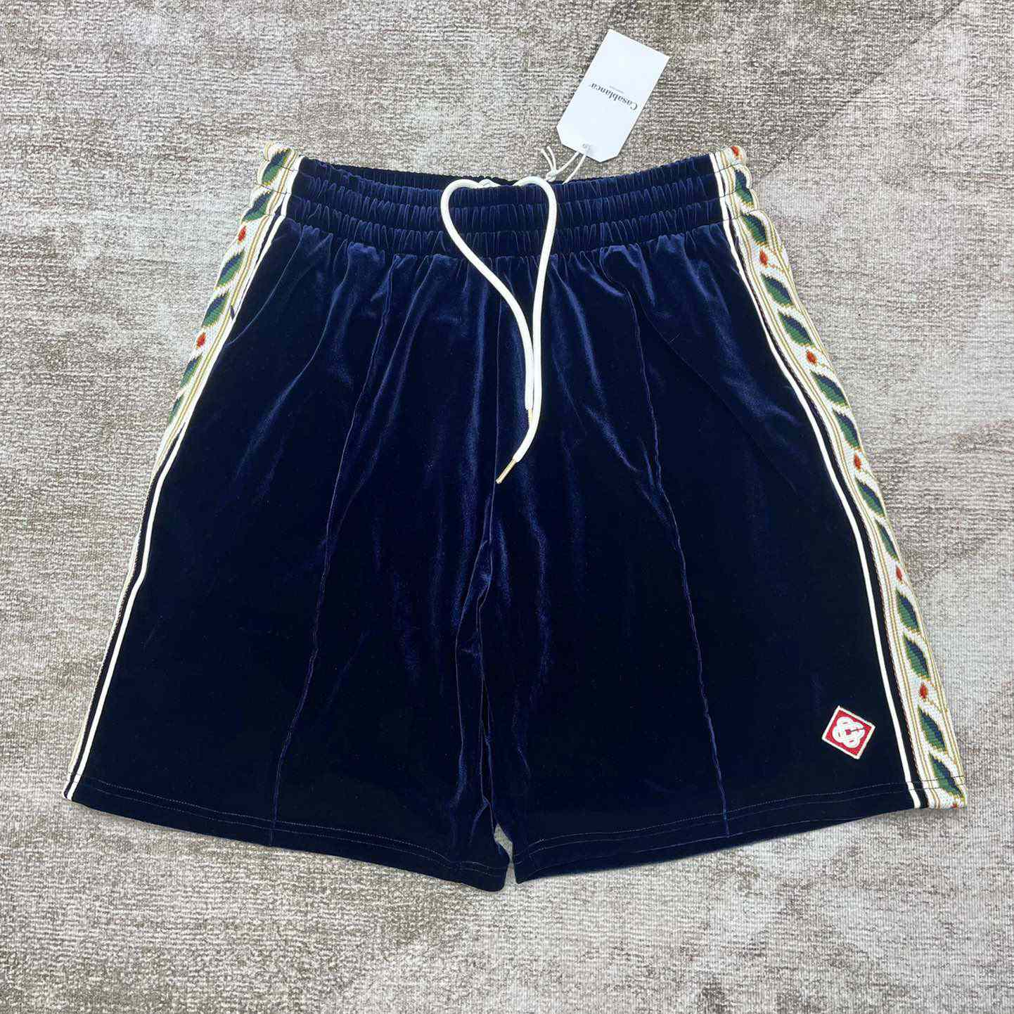 Casablanca Heart Monogram Velvet Track Shorts   c828 - DopestKickz