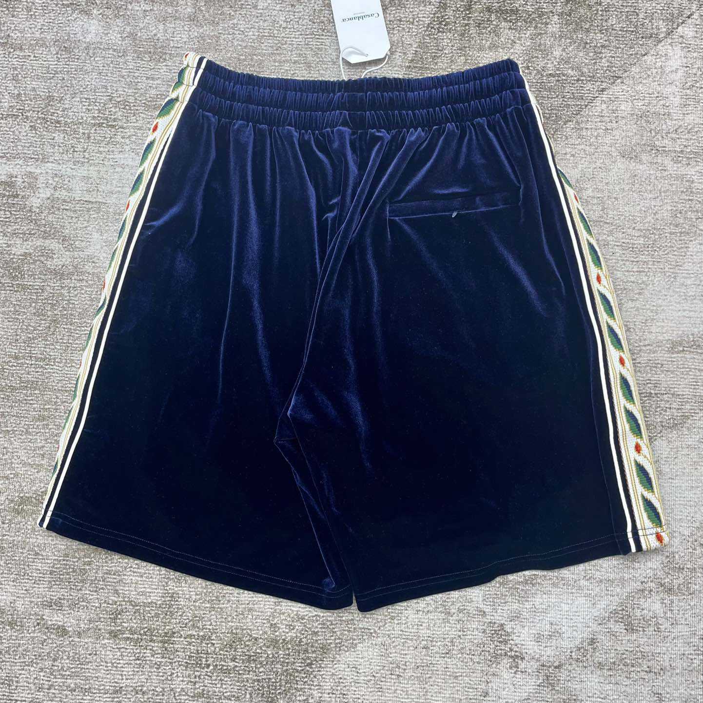 Casablanca Heart Monogram Velvet Track Shorts   c828 - DopestKickz