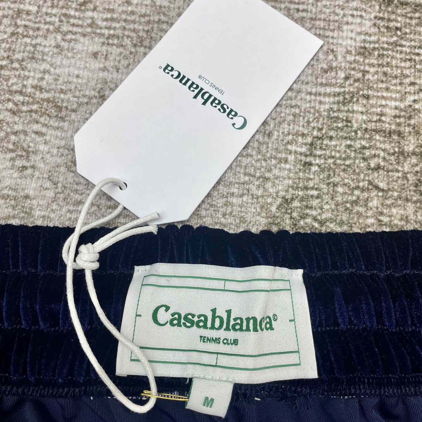 Casablanca Heart Monogram Velvet Track Shorts   c828 - DopestKickz