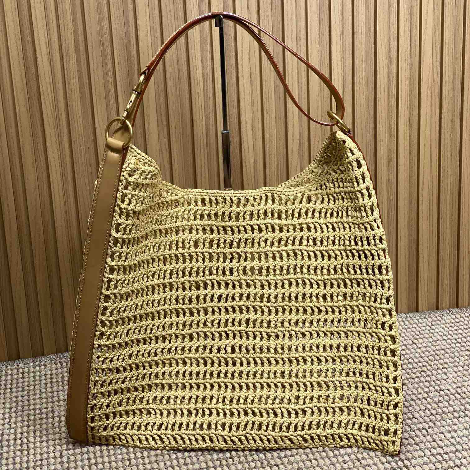 Saint Laurent Oxalis In Raffia Crochet And Leather - DopestKickz