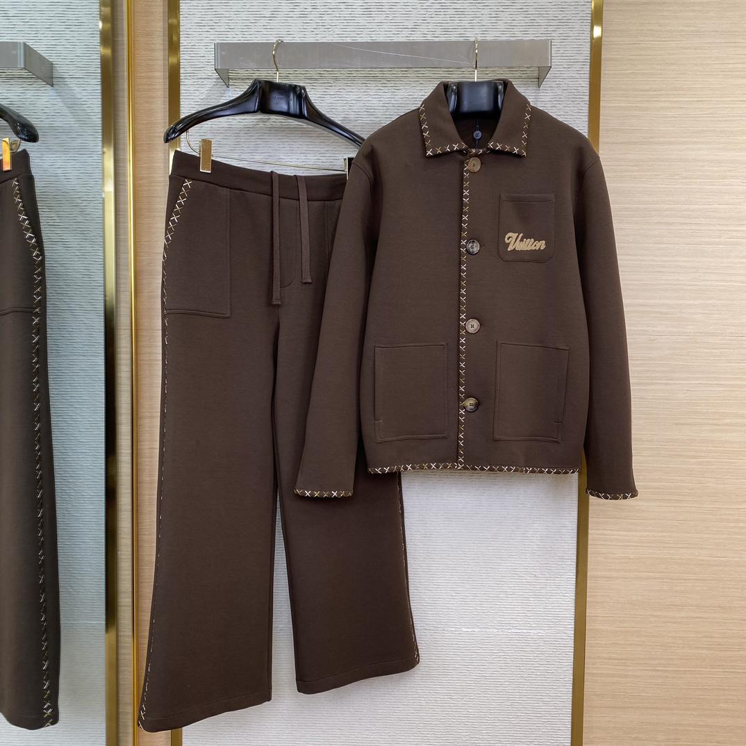 Louis Vuitton Embroidered Cotton Workwear Jacket & Drawstring Pants - DopestKickz