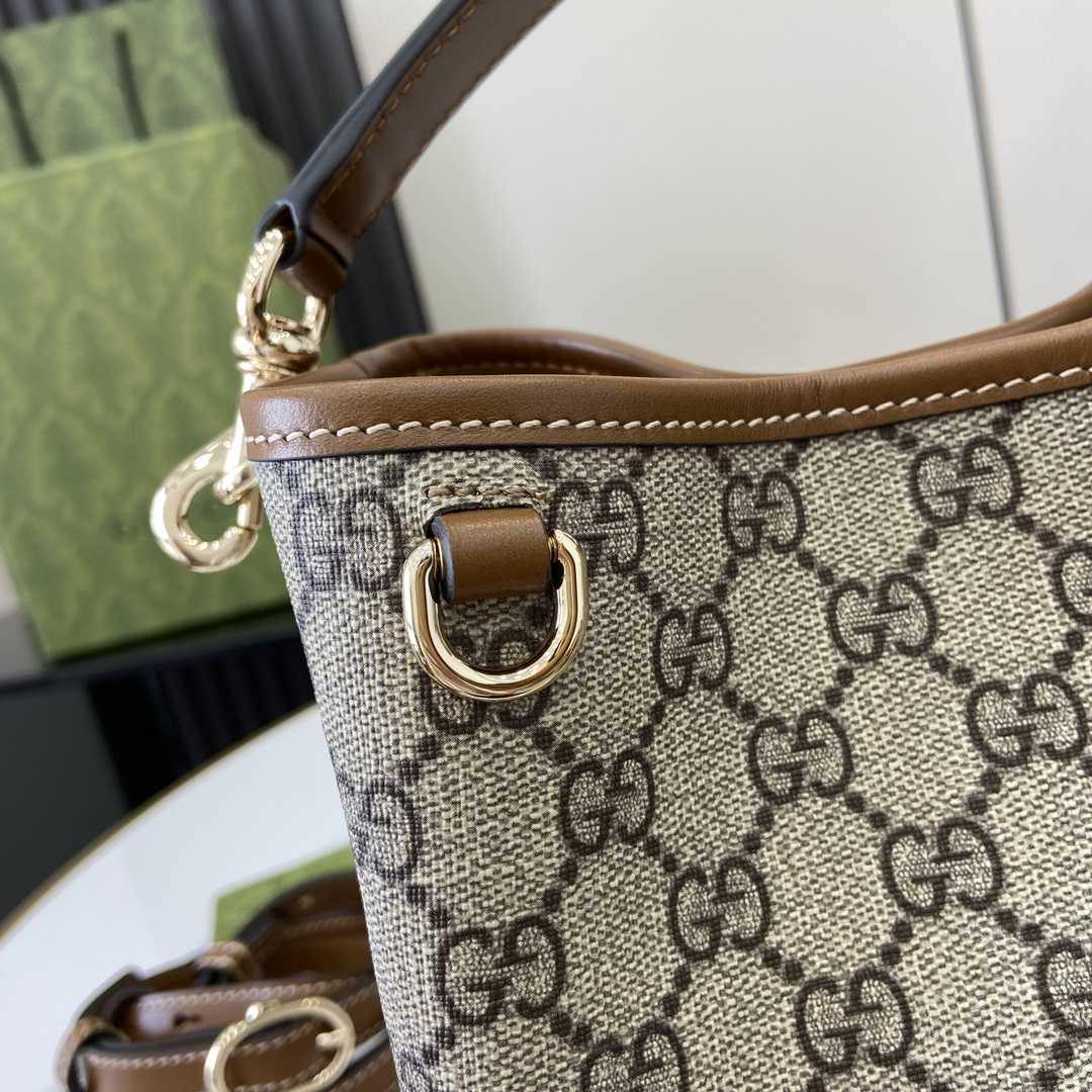 Gucci GG Emblem Mini Bucket Bag - DopestKickz