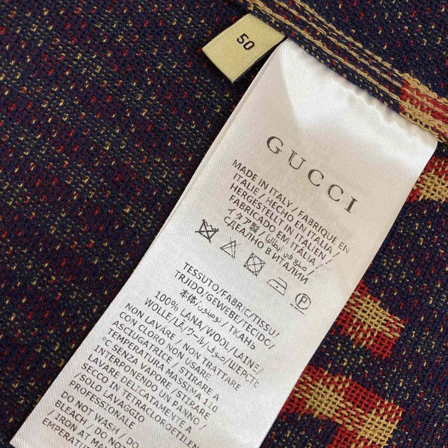 Gucci Brown Maxi GG Gingham Wool Shirt - DopestKickz