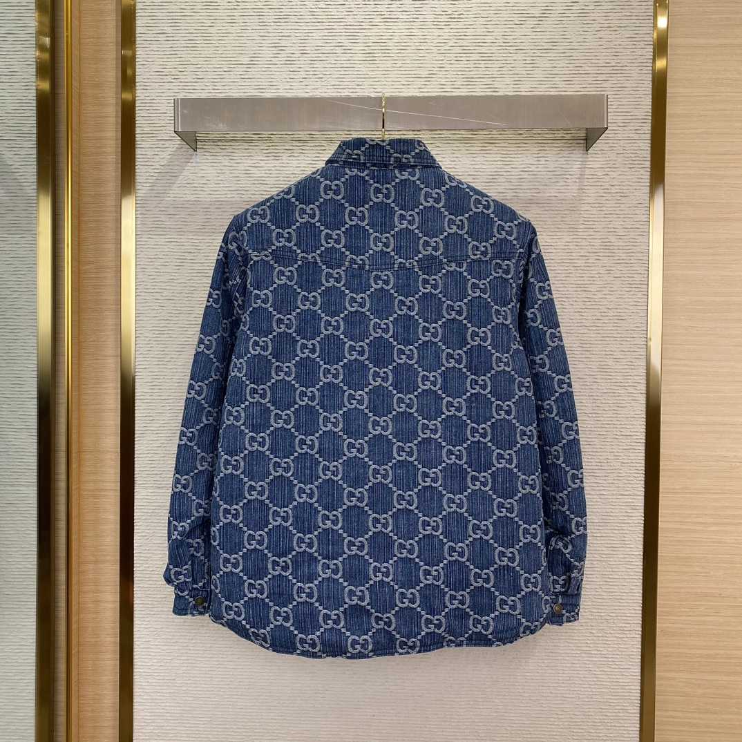 Gucci GG Jacquard Denim Shirt - DopestKickz