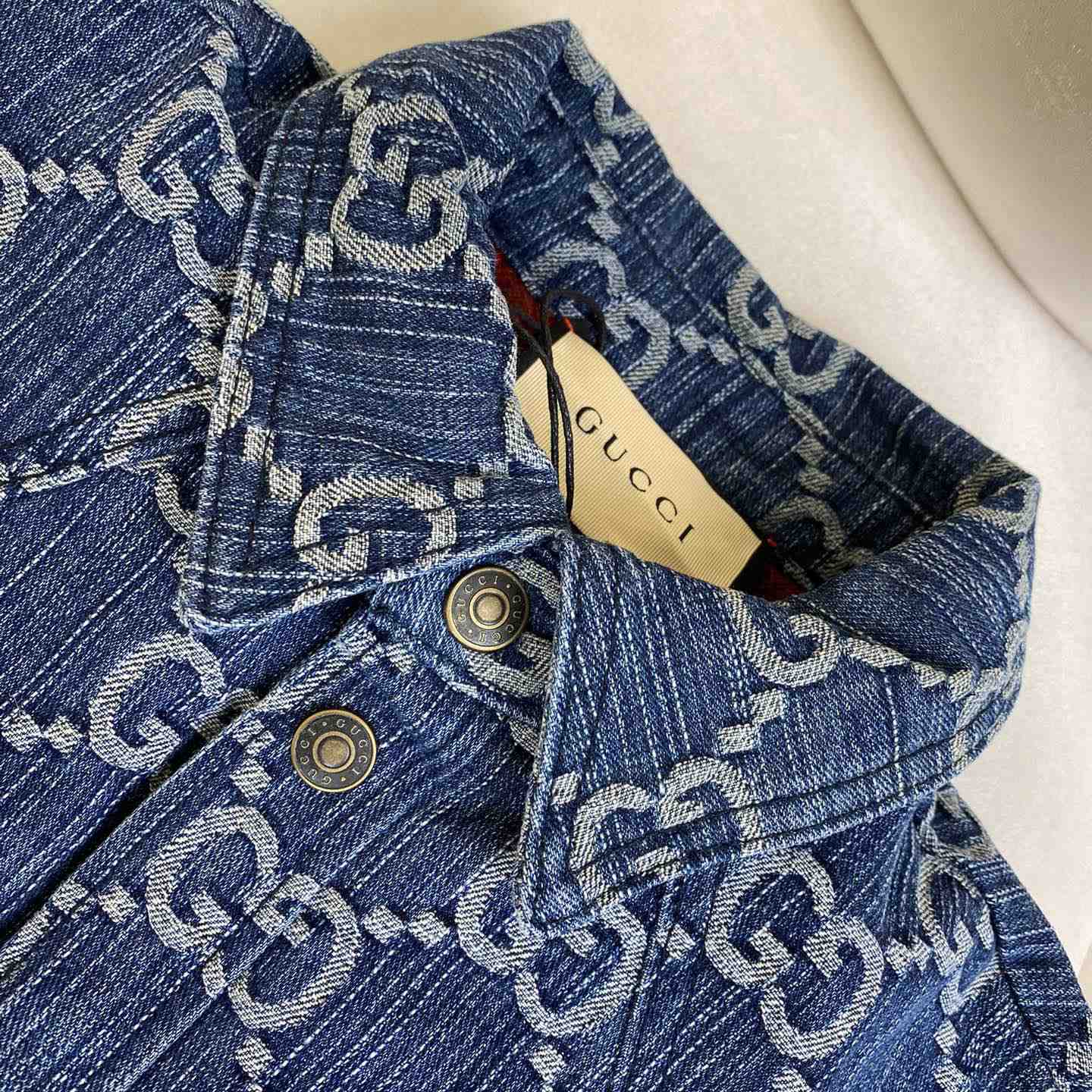 Gucci GG Jacquard Denim Shirt - DopestKickz