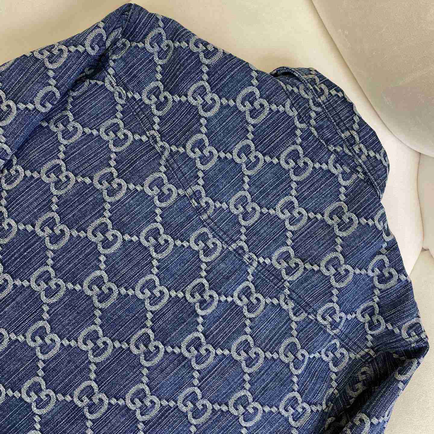 Gucci GG Jacquard Denim Shirt - DopestKickz