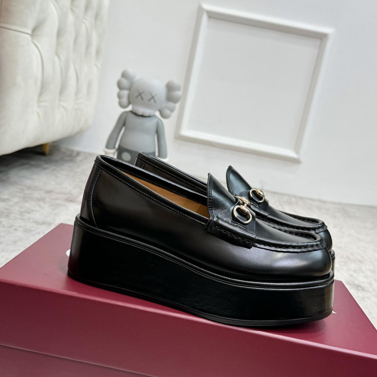 Gucci Women's Horsebit Wedge Loafer - DopestKickz