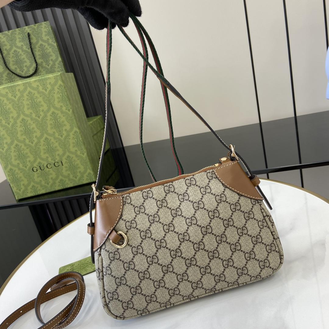 Gucci GG Emblem Small Shoulder Bag - DopestKickz