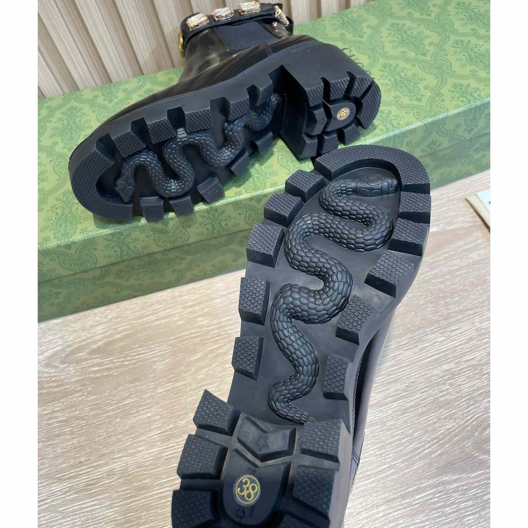 Gucci Crystal Belt 60mm Ankle Boot - DopestKickz