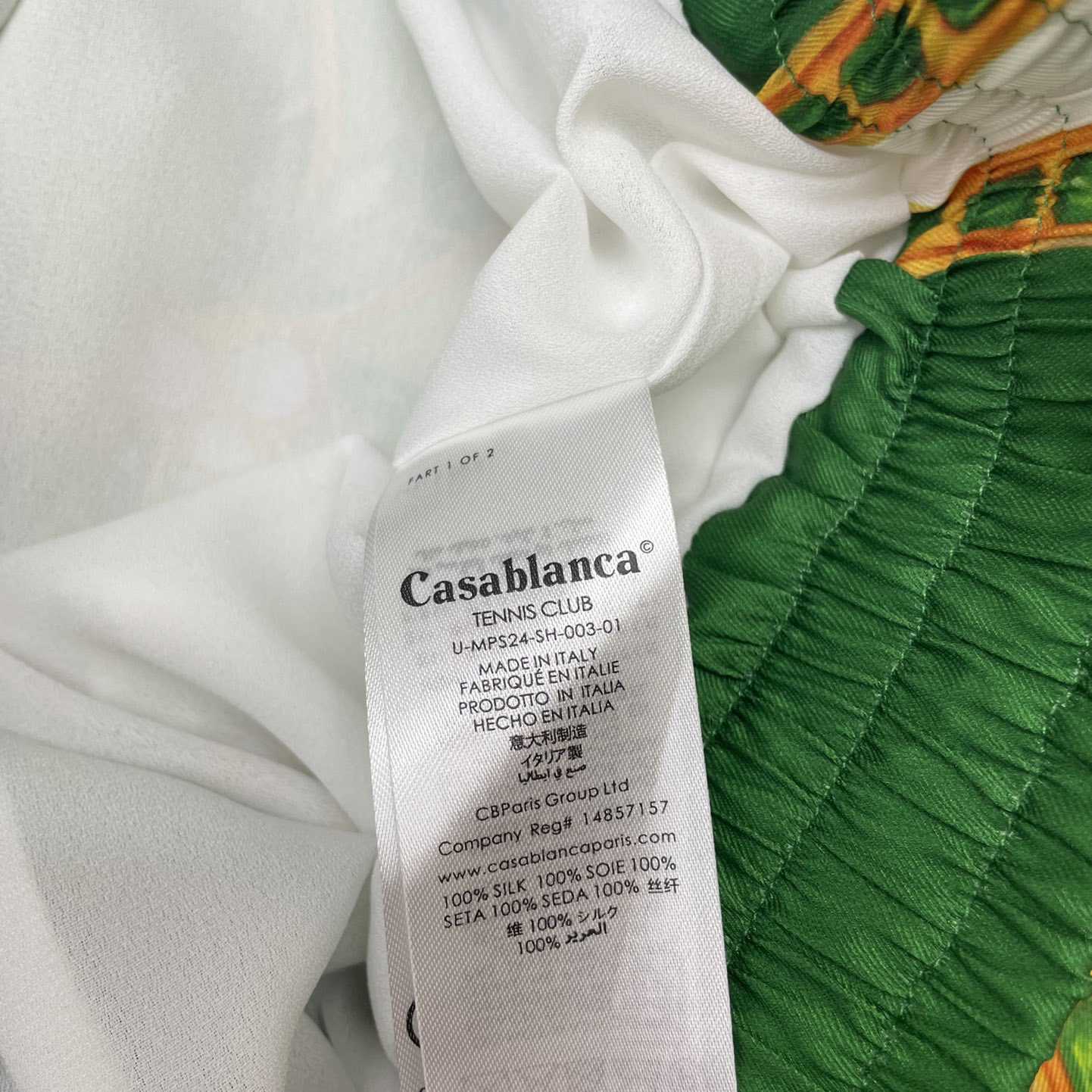 Casablanca Joyaux D'Afrique Satin Shorts   CA3509 - DopestKickz
