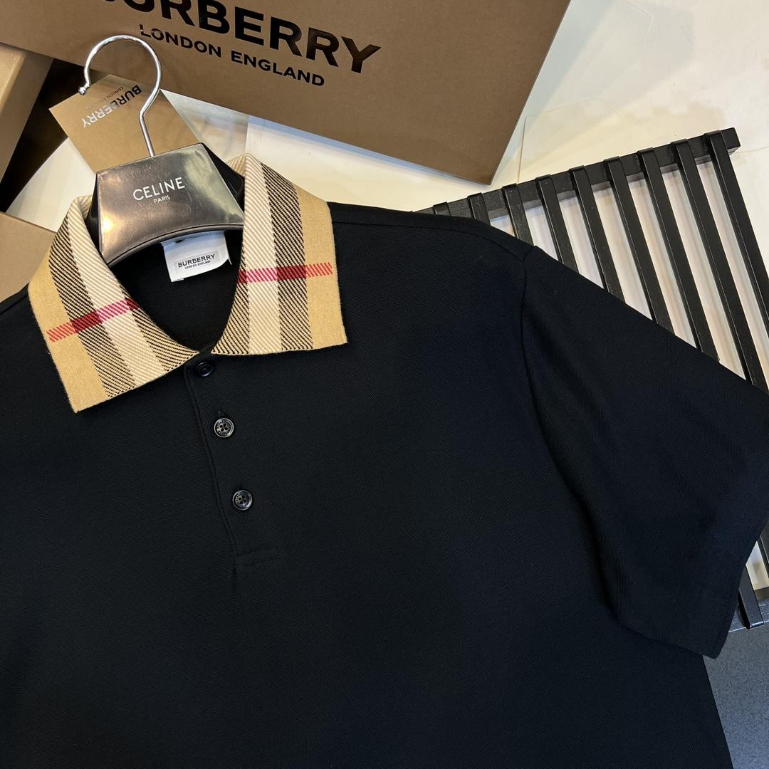 Burberry Check Collar Cotton Polo Shirt - DopestKickz
