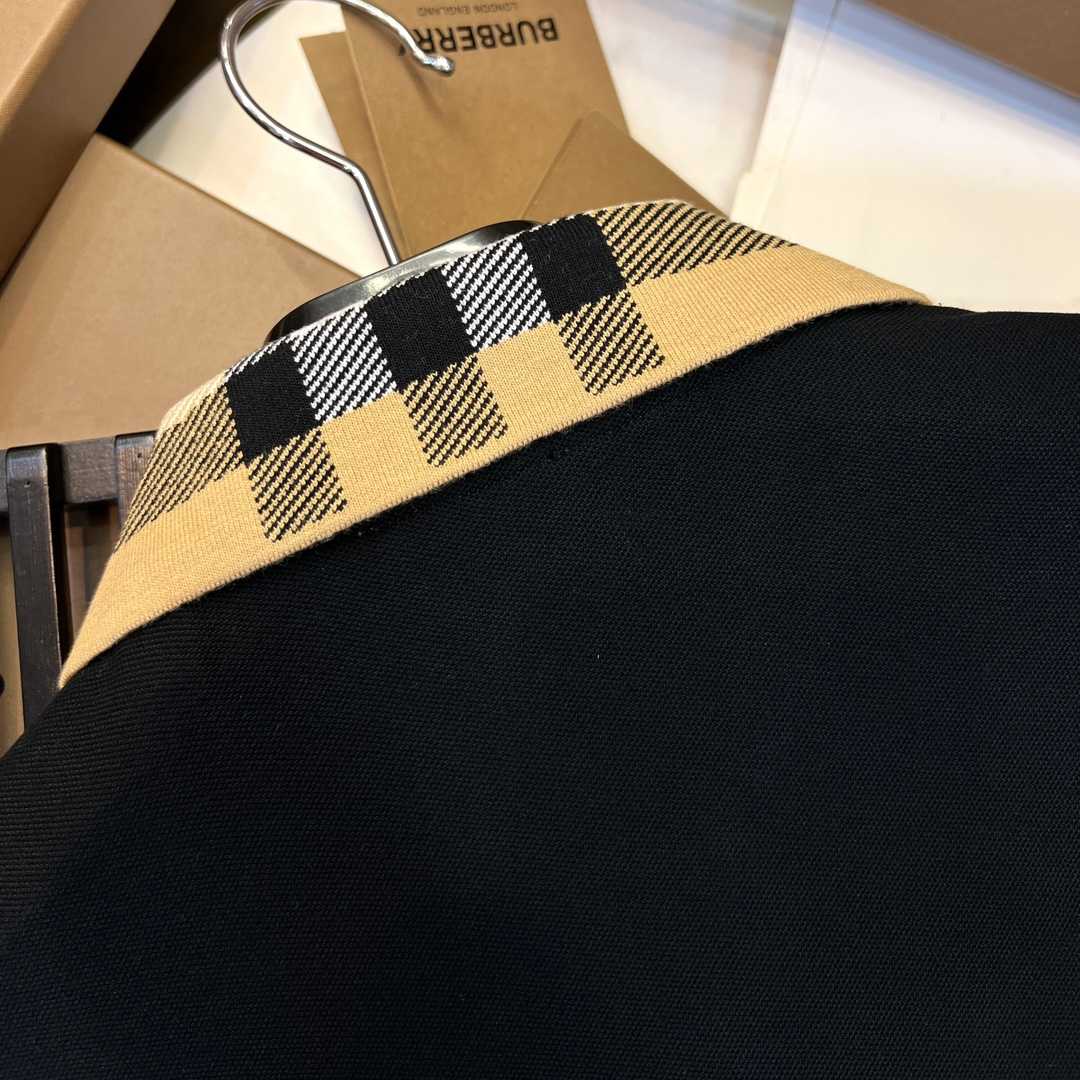 Burberry Check Collar Cotton Polo Shirt - DopestKickz