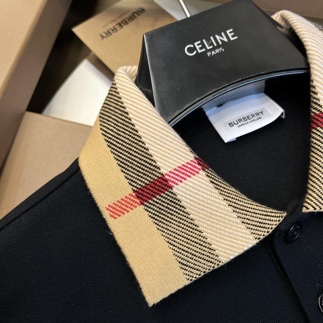Burberry Check Collar Cotton Polo Shirt - DopestKickz