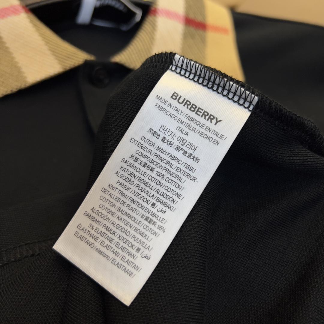 Burberry Check Collar Cotton Polo Shirt - DopestKickz